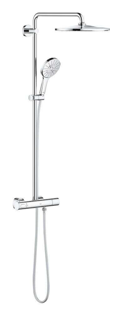 Grohe Rainshower sprchová sada na stěnu s termostatem s dešťovou sprchou StarLight Chrome 26647000