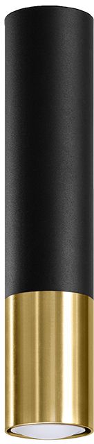 Sollux Lighting Loopez stropní světlo 1x40 W černá-zlatá SL.0951