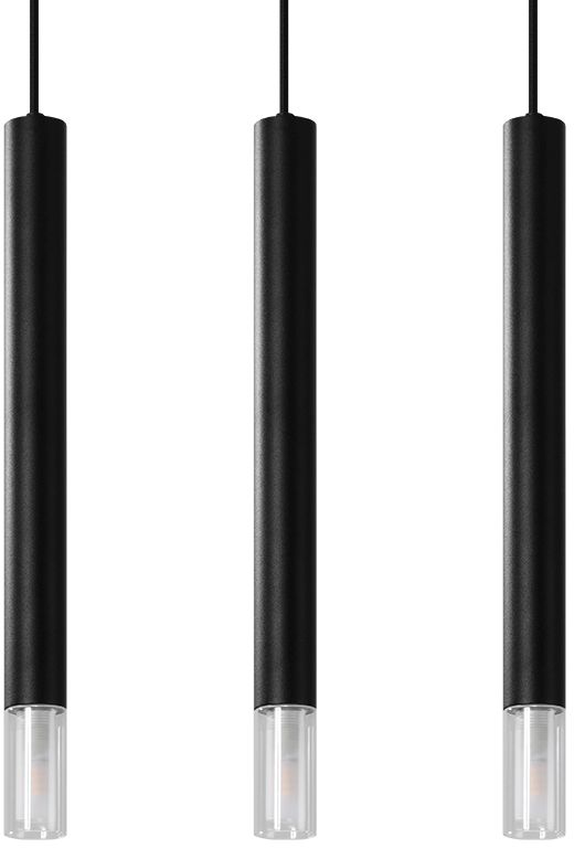 Sollux Lighting Wezyr závěsné svítidlo 3x40 W černá SL.0962