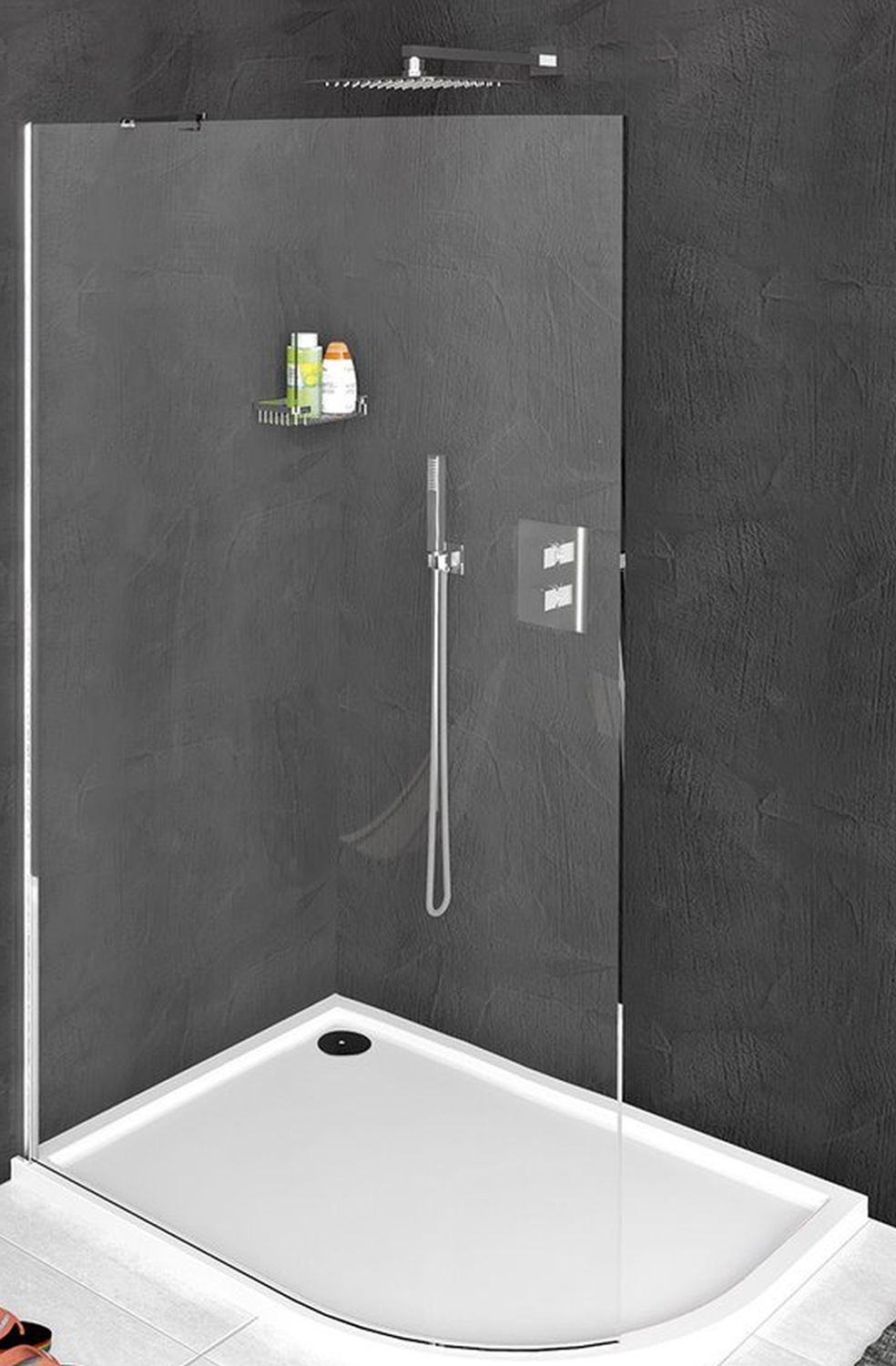 Polysan Modular Shower sprchová zástěna walk-in 90.7 cm chrom lesk/průhledné sklo MS1-100-C