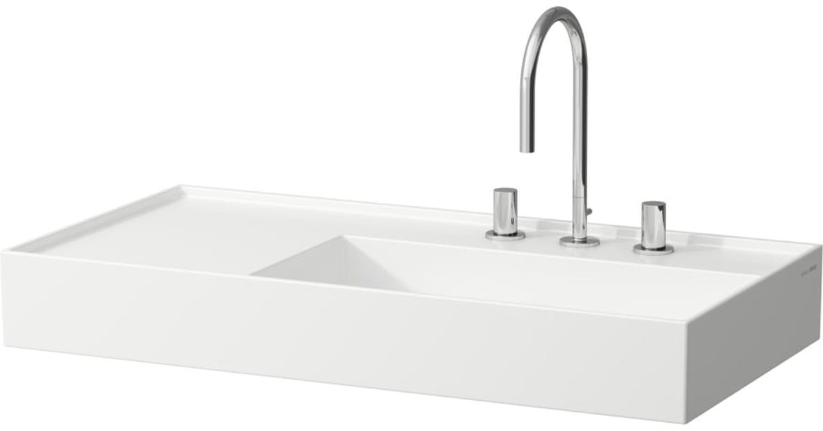 Laufen Kartell umyvadlo 90x46 cm obdélníkový bílá lesk H8103390001111