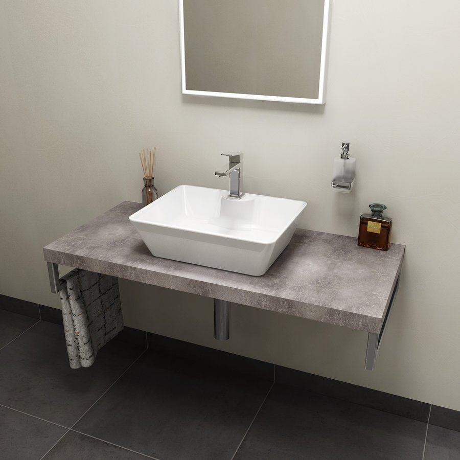 Sapho Avice deska 110x49.5 cm grafitová-šedá AV117