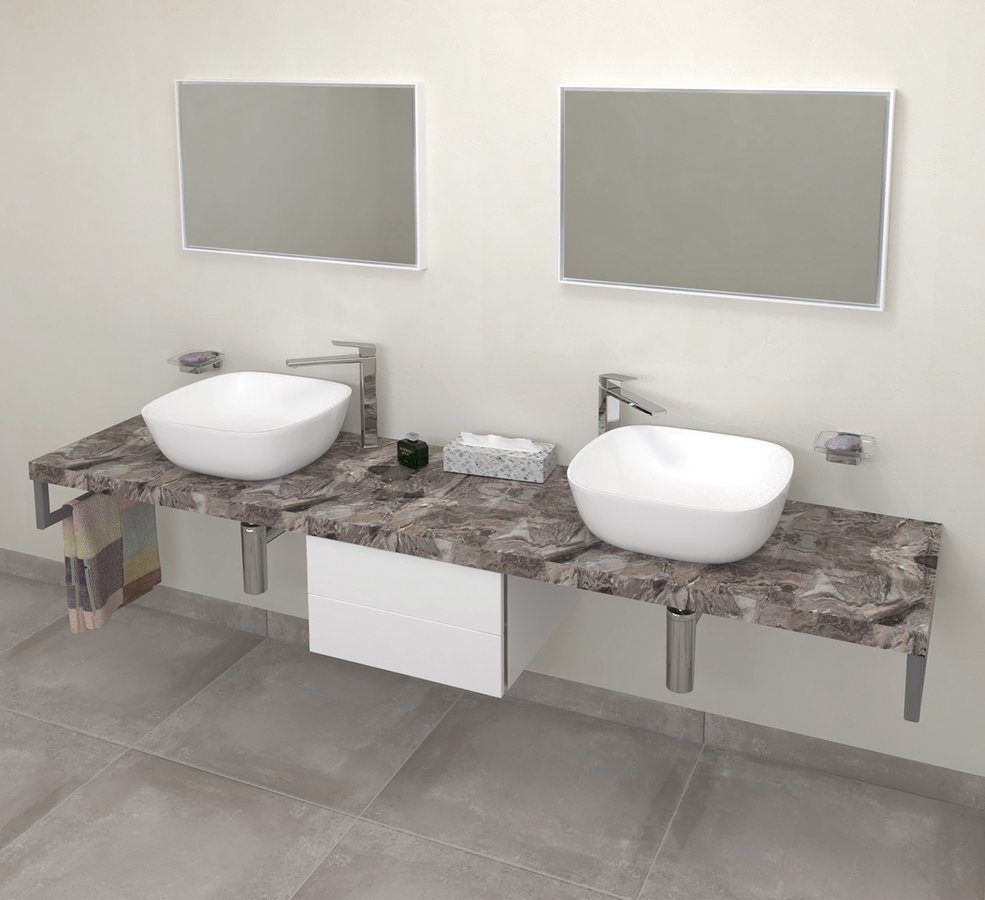 Sapho Avice deska 200x49.5 cm šedá AV2010