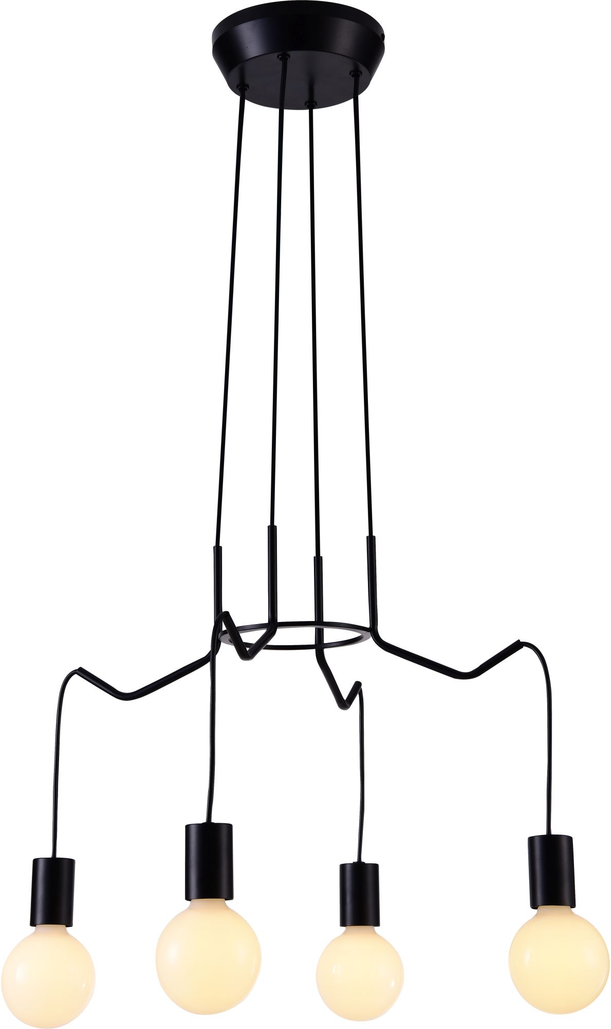 Candellux Basso závěsné svítidlo 4x40 W černá 34-71019