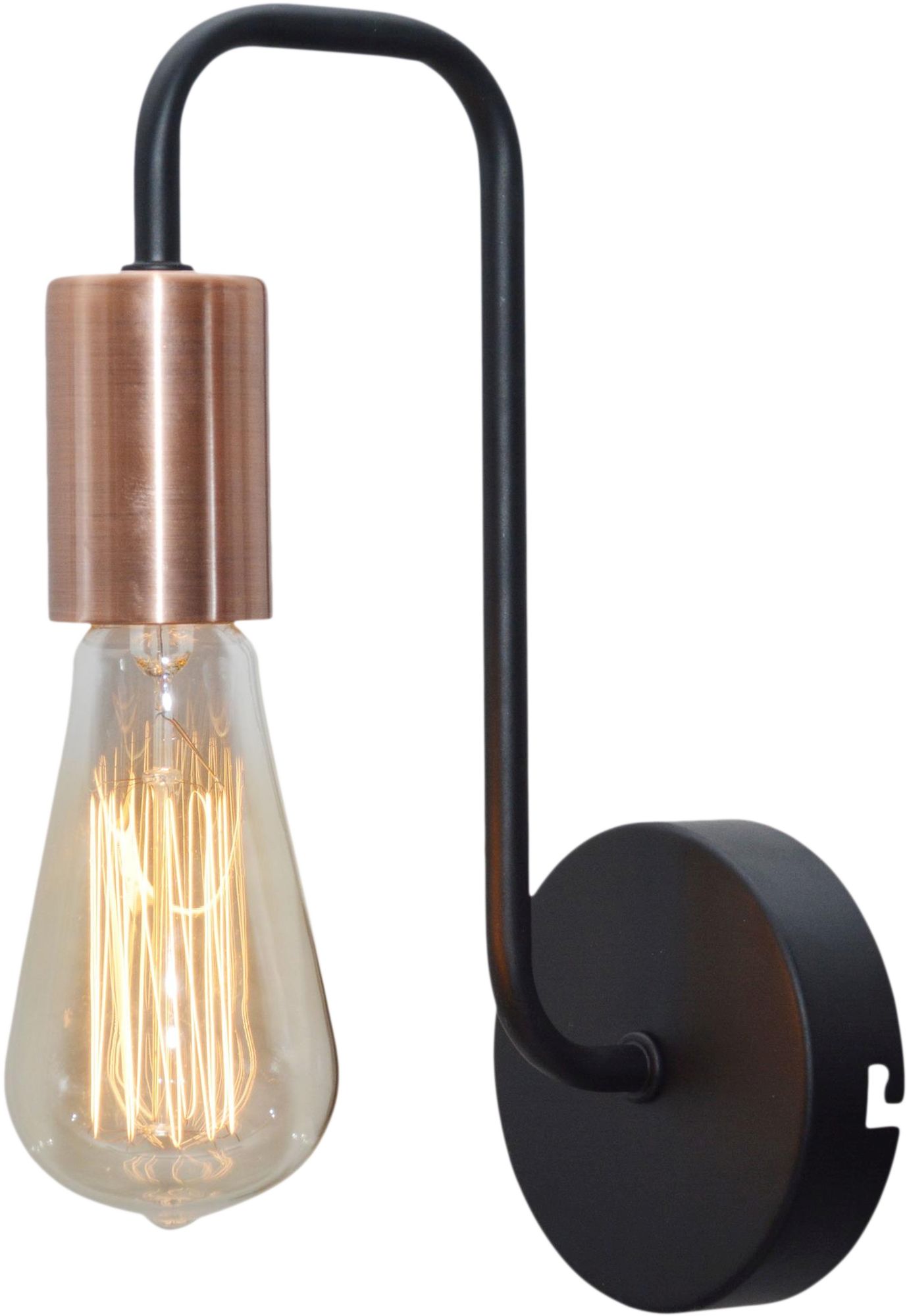 Candellux Herpe nástěnné svítidlo 1x60 W černá-měděná 21-66855