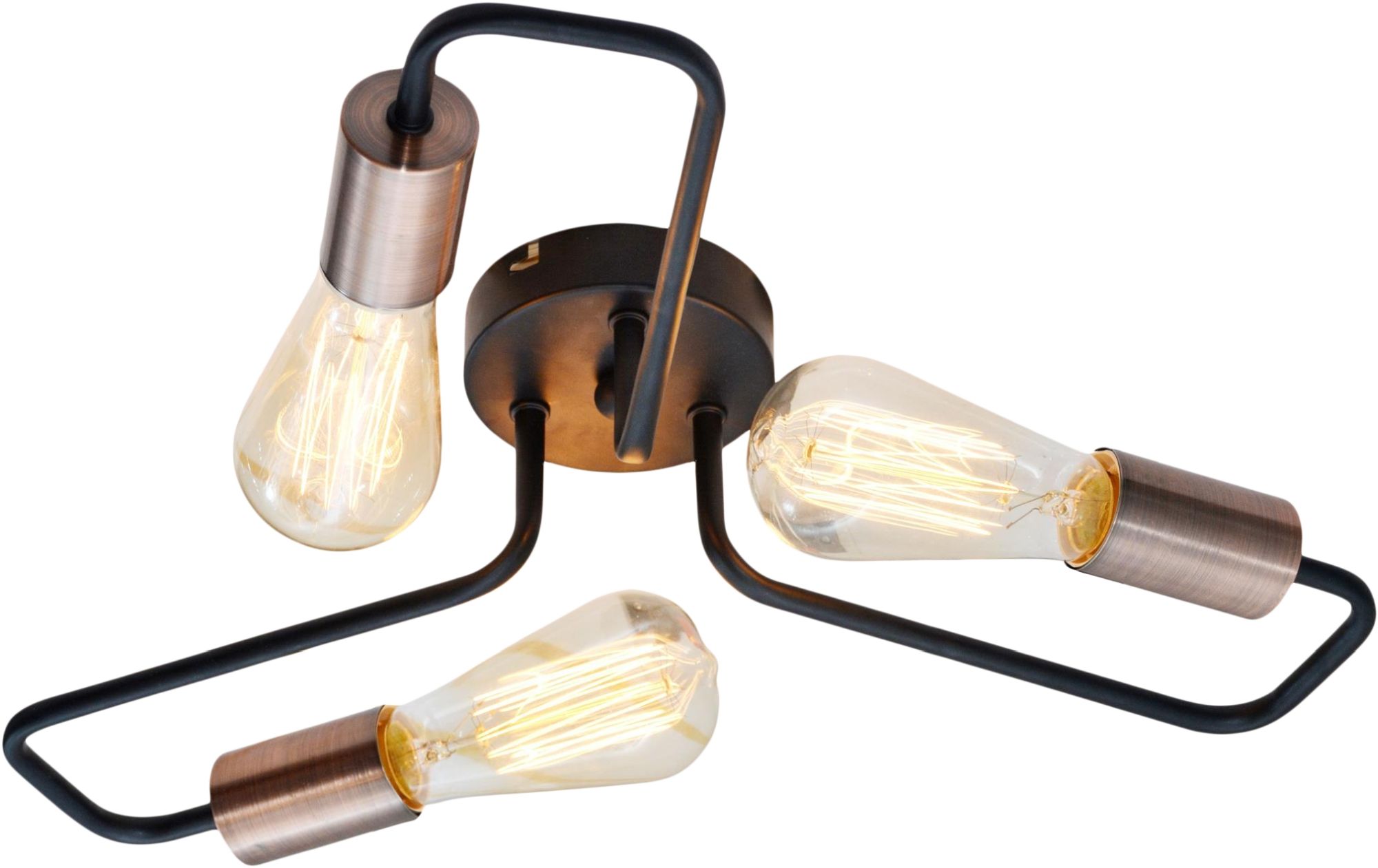 Candellux Herpe stropní světlo 3x60 W černá-měděná 33-66916