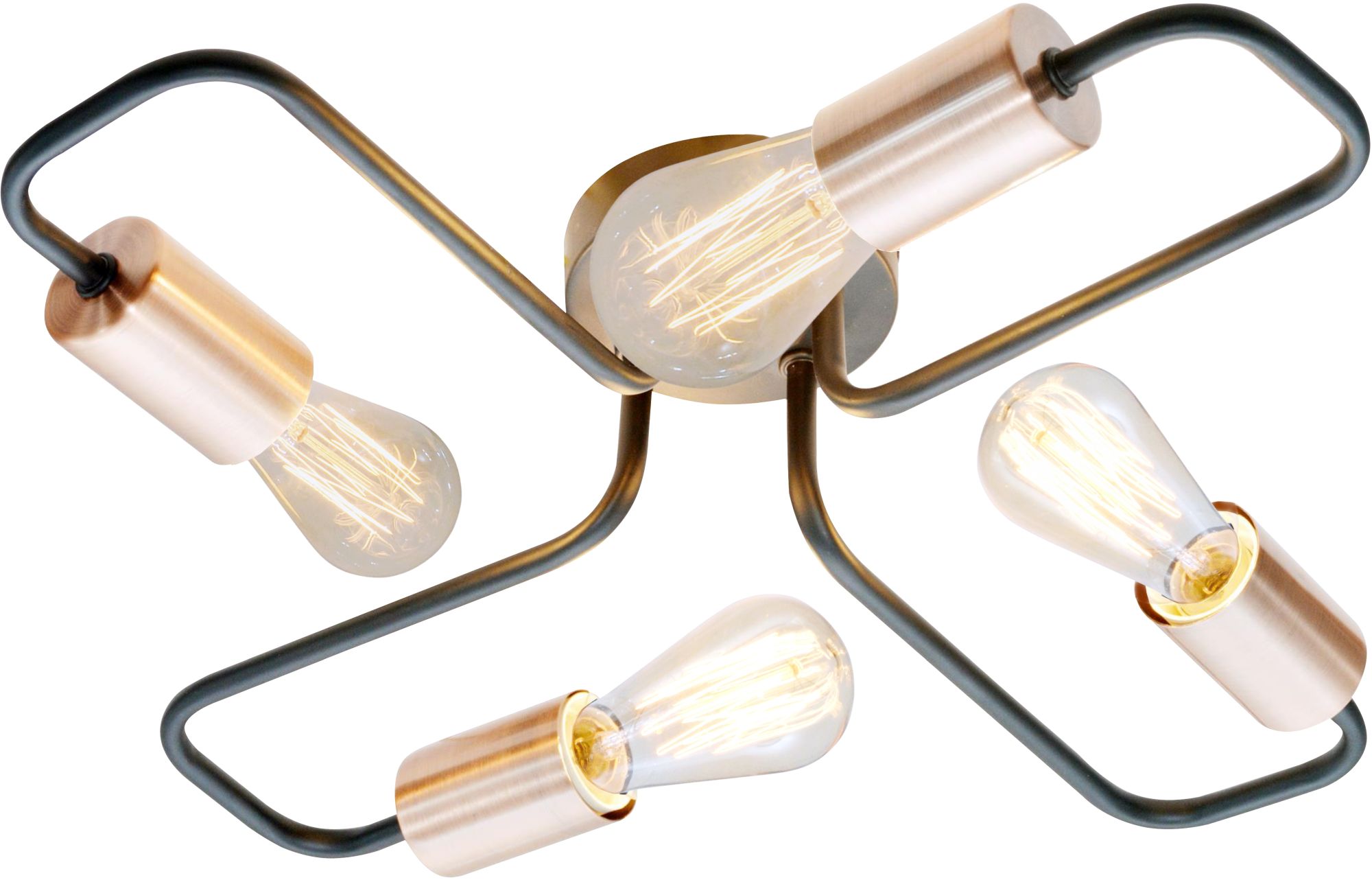 Candellux Herpe stropní světlo 4x60 W černá-měděná 34-66923