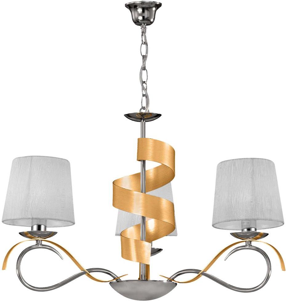 Candellux Denis závěsné svítidlo 3x40 W chrom-zlatá 33-23421