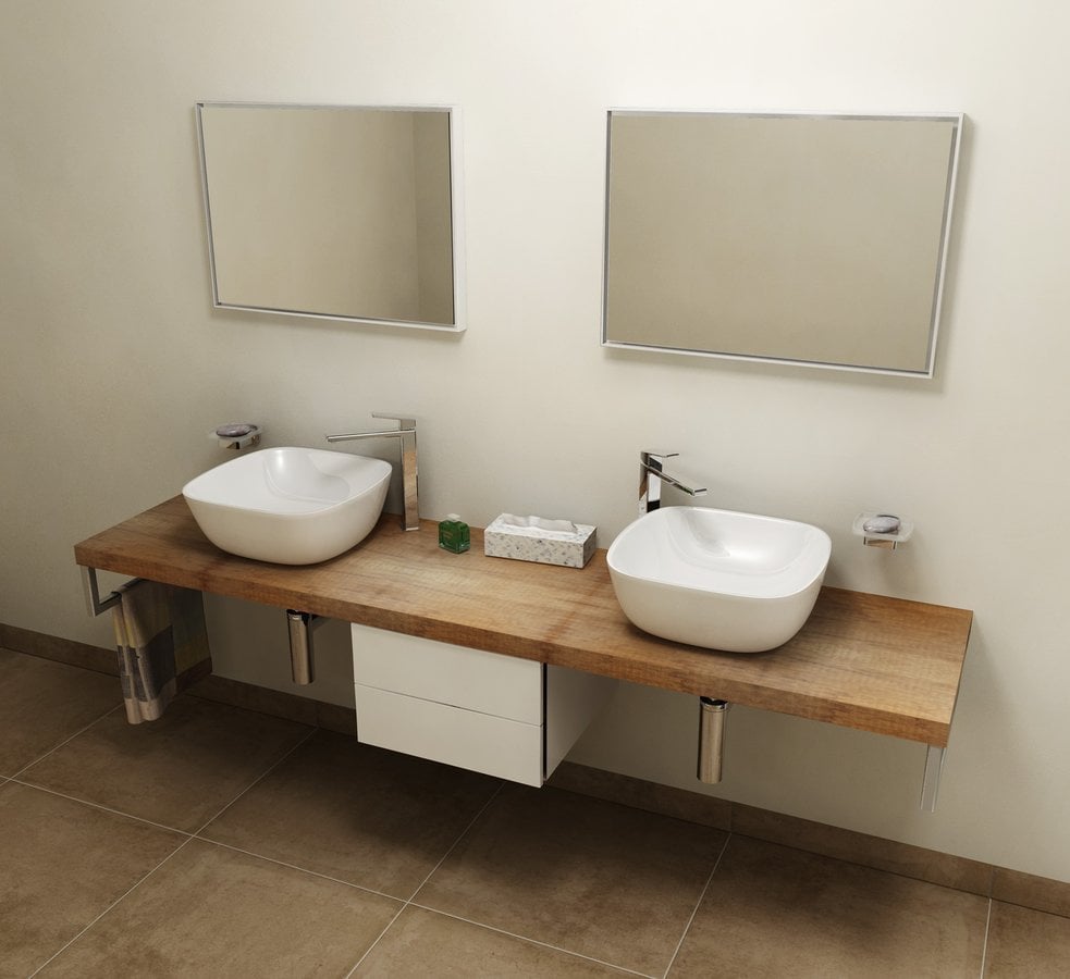 Sapho Avice deska 220x49.5 cm grafitová-dřevo AV228