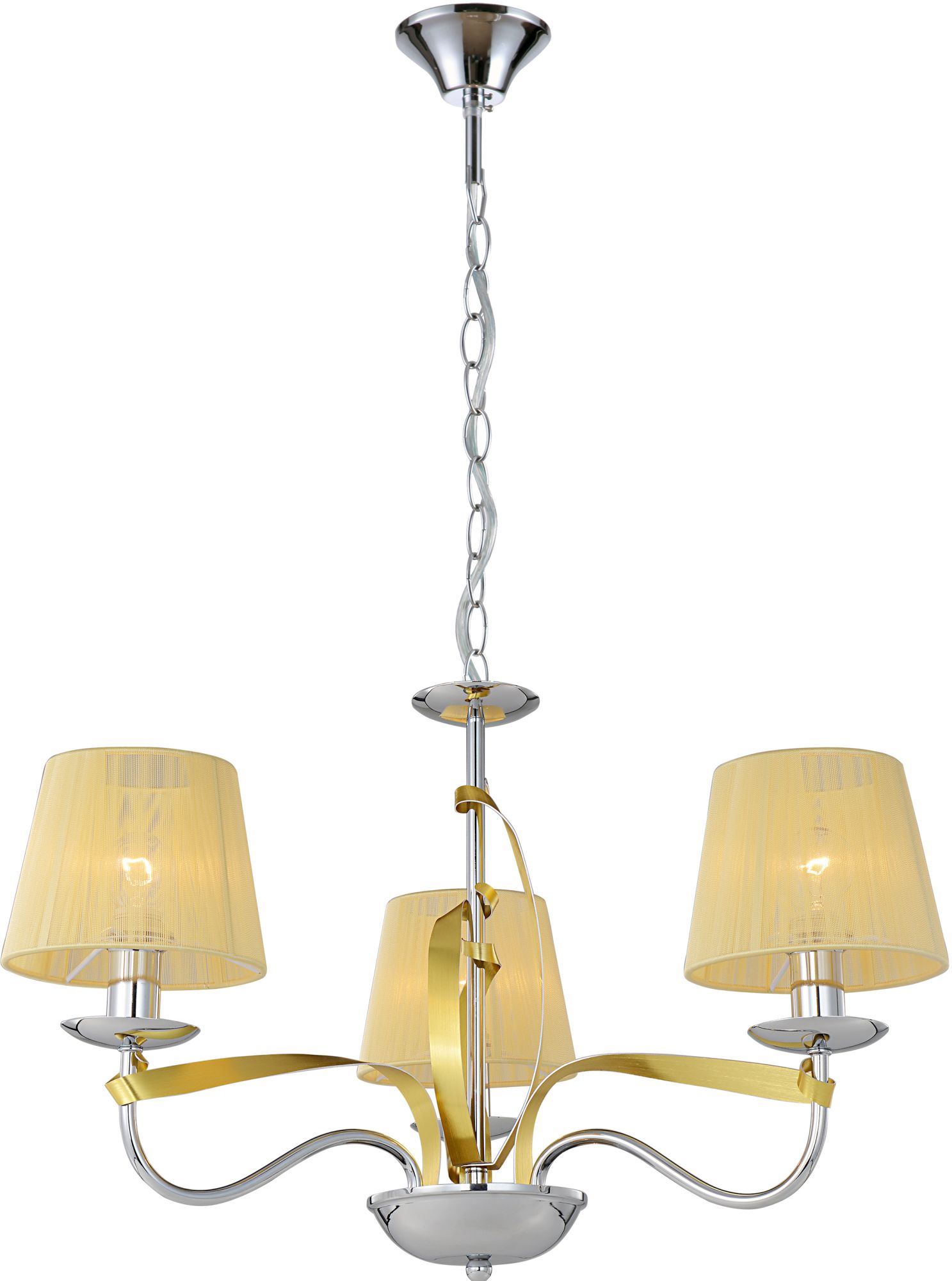Candellux Diva závěsné svítidlo 3x40 W chrom-zlatá 33-55057