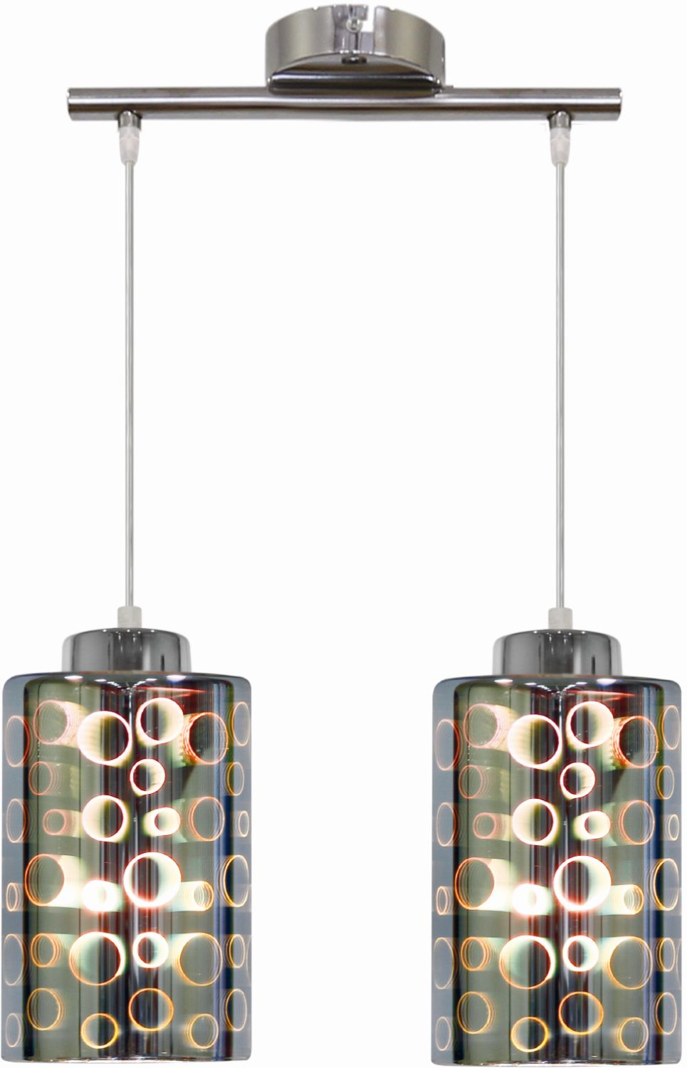 Candellux Nocturno závěsné svítidlo 2x40 W chrom-vícebarevná 32-57693