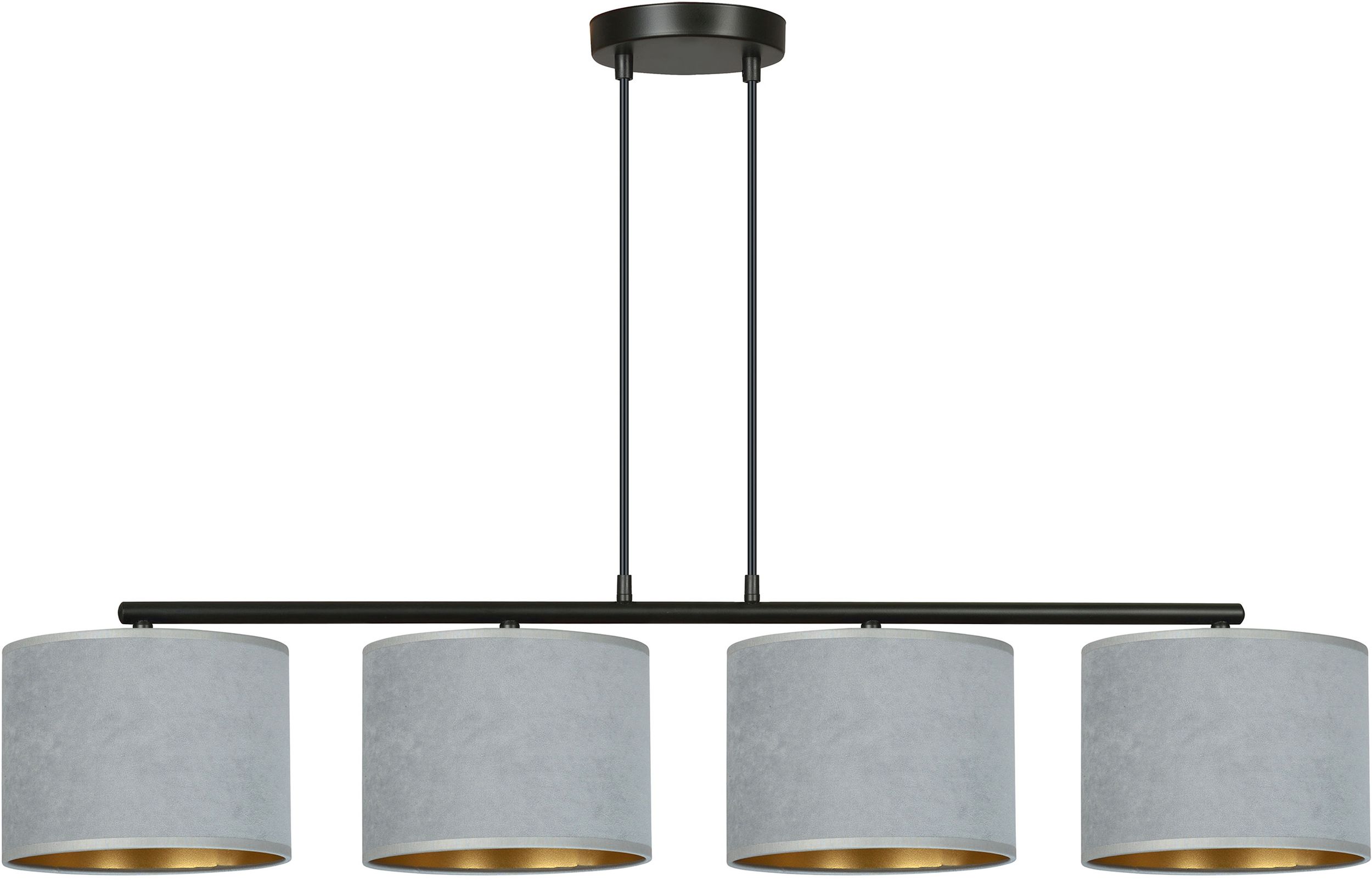 Emibig Hilde závěsné svítidlo 1x15 W černá-zlatá-šedá/popelavá 1050/4