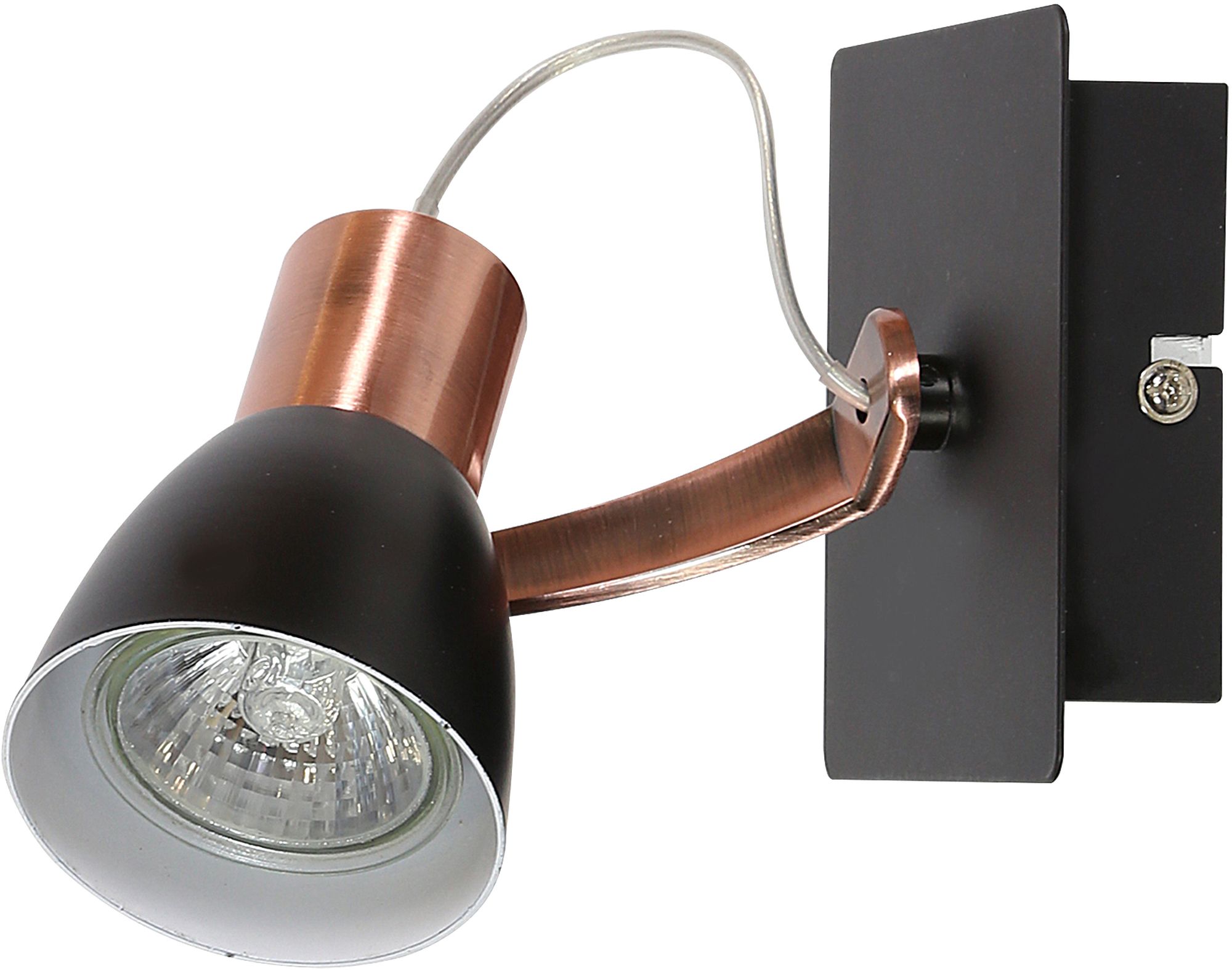 Candellux Markus nástěnné svítidlo 1x50 W černá-měděná 91-35554-M