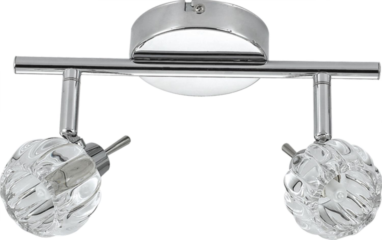 Candellux Bombola stropní světlo 2x40 W chrom-křišťálová 92-70296