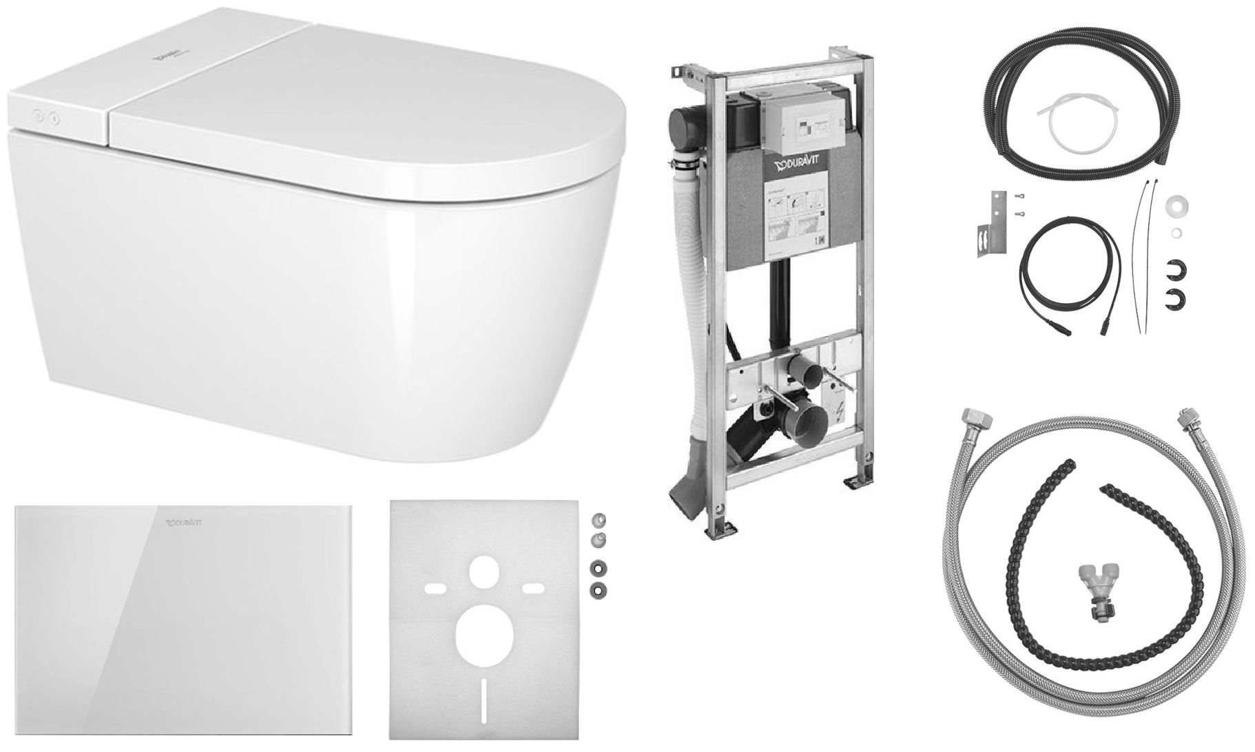 Duravit SensoWash wc souprava s mísou, sedátkem a tlačítkem WD7014001000