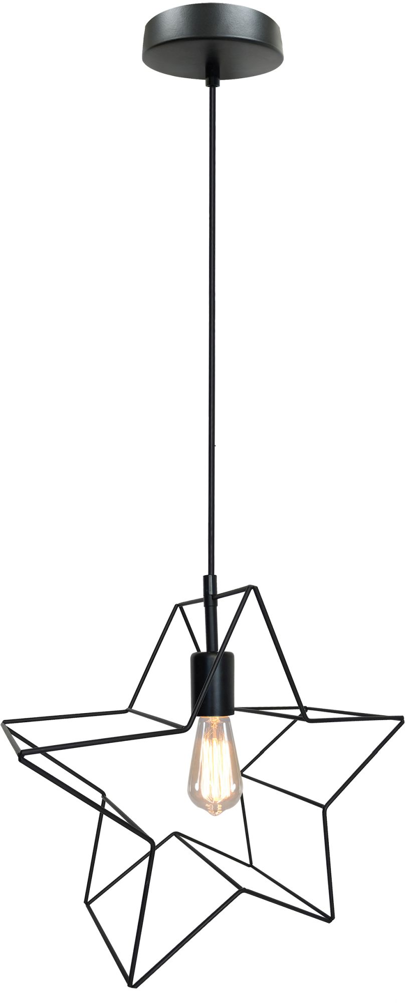 Candellux Gwiazdka závěsné svítidlo 1x60 W černá 31-64080