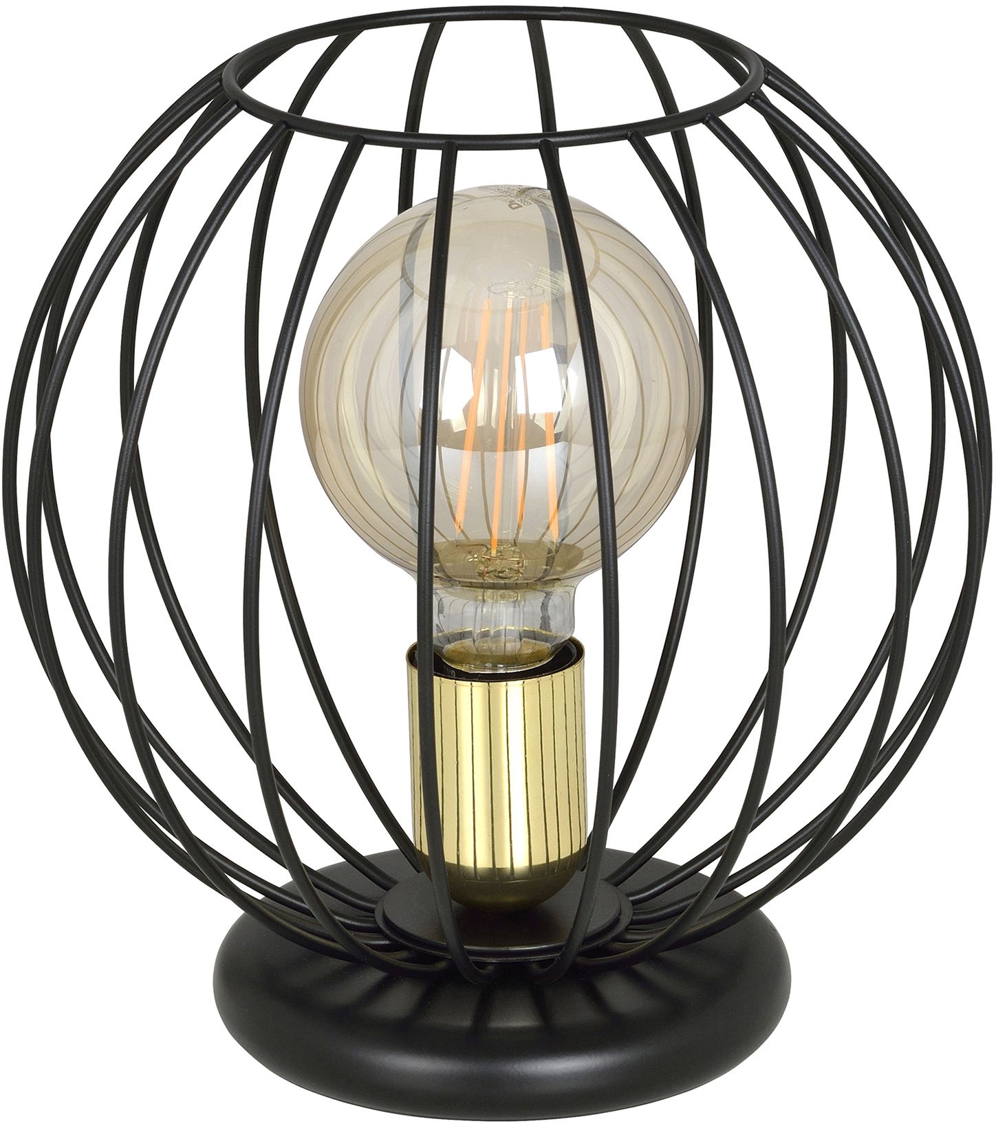 Emibig Albio stolní lampa 1x15 W černá-zlatá 144/LN1