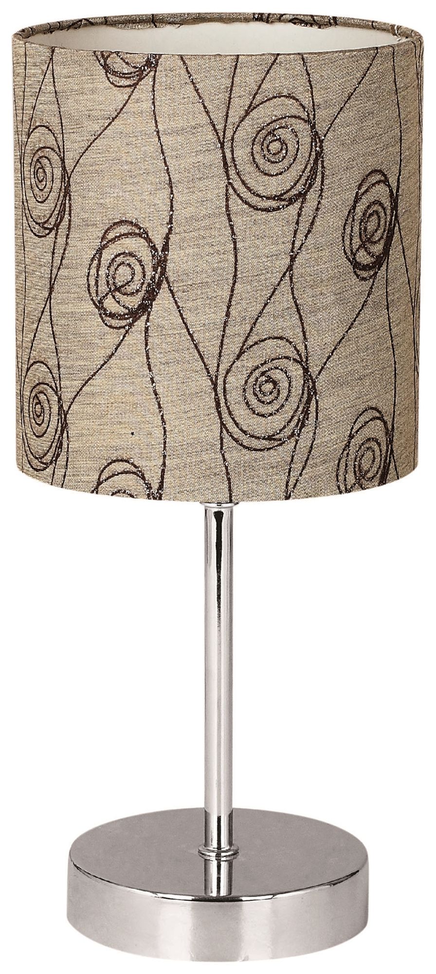 Candellux Emily stolní lampa 1x40 W chrom-béžová 41-26729