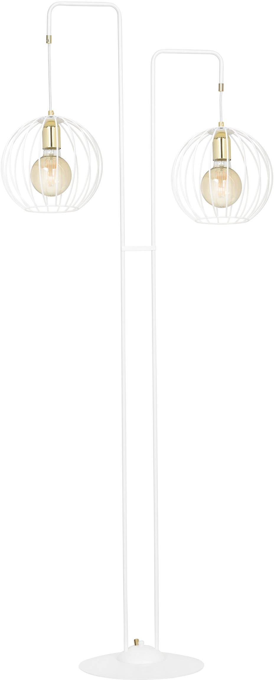 Emibig Albio stojací lampa 2x15 W bílá-zlatá 145/LP2