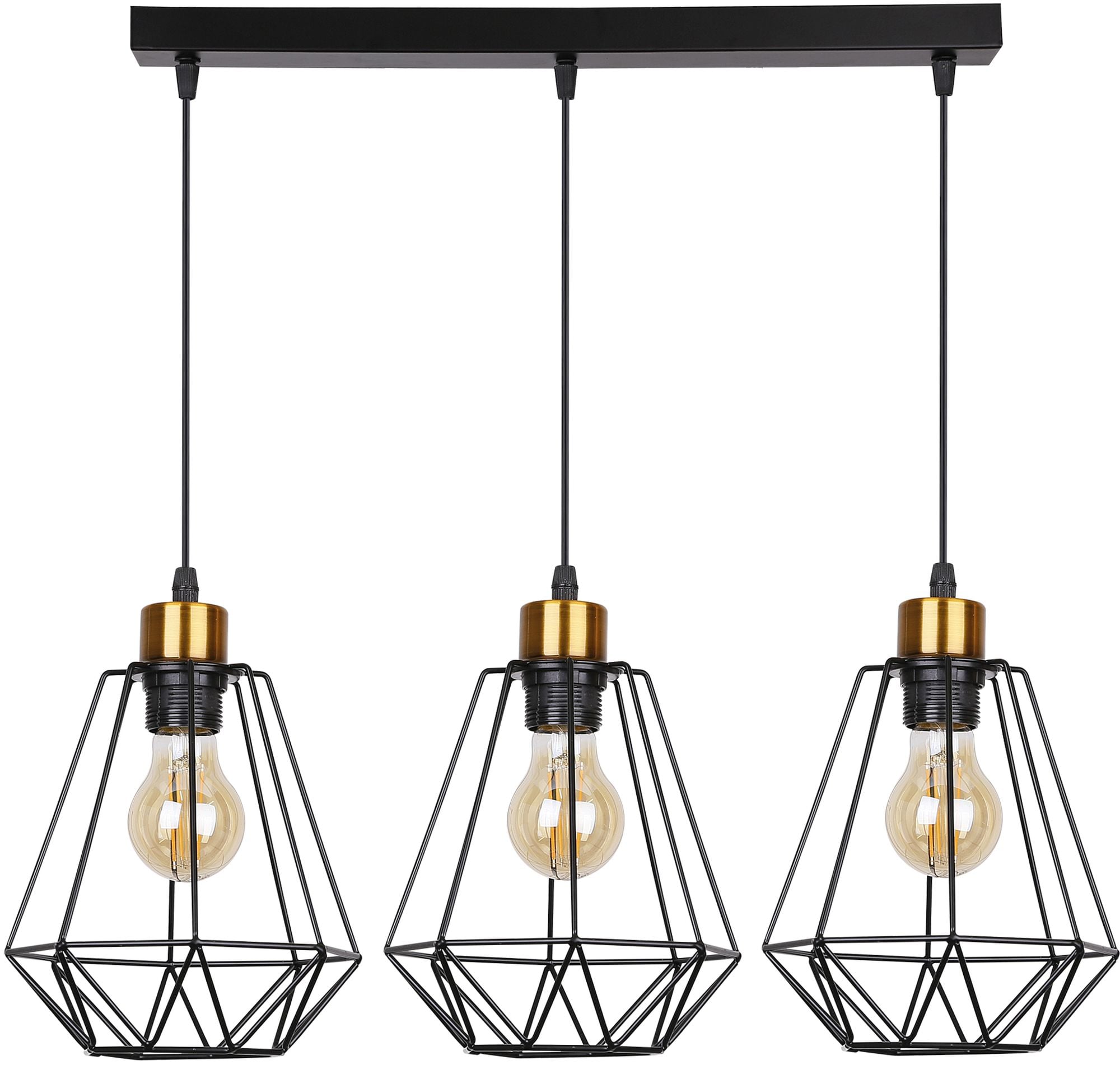 Candellux Primo závěsné svítidlo 3x60 W černá-patina 33-00231