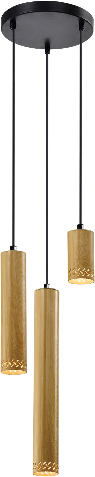 Candellux Tubo závěsné svítidlo 3x25 W dřevo 33-79121