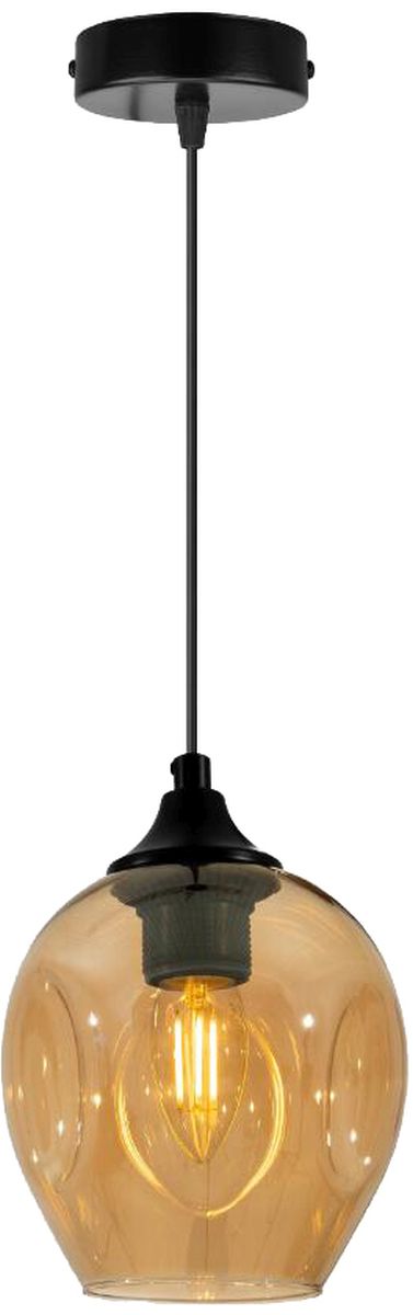 Candellux Aspa závěsné svítidlo 1x40 W černá-hnědá 31-00583