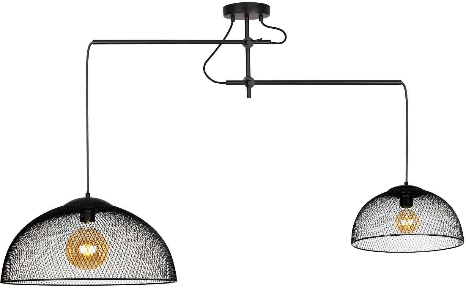 MaxLight Concept závěsné svítidlo 2x60 W černá P0455