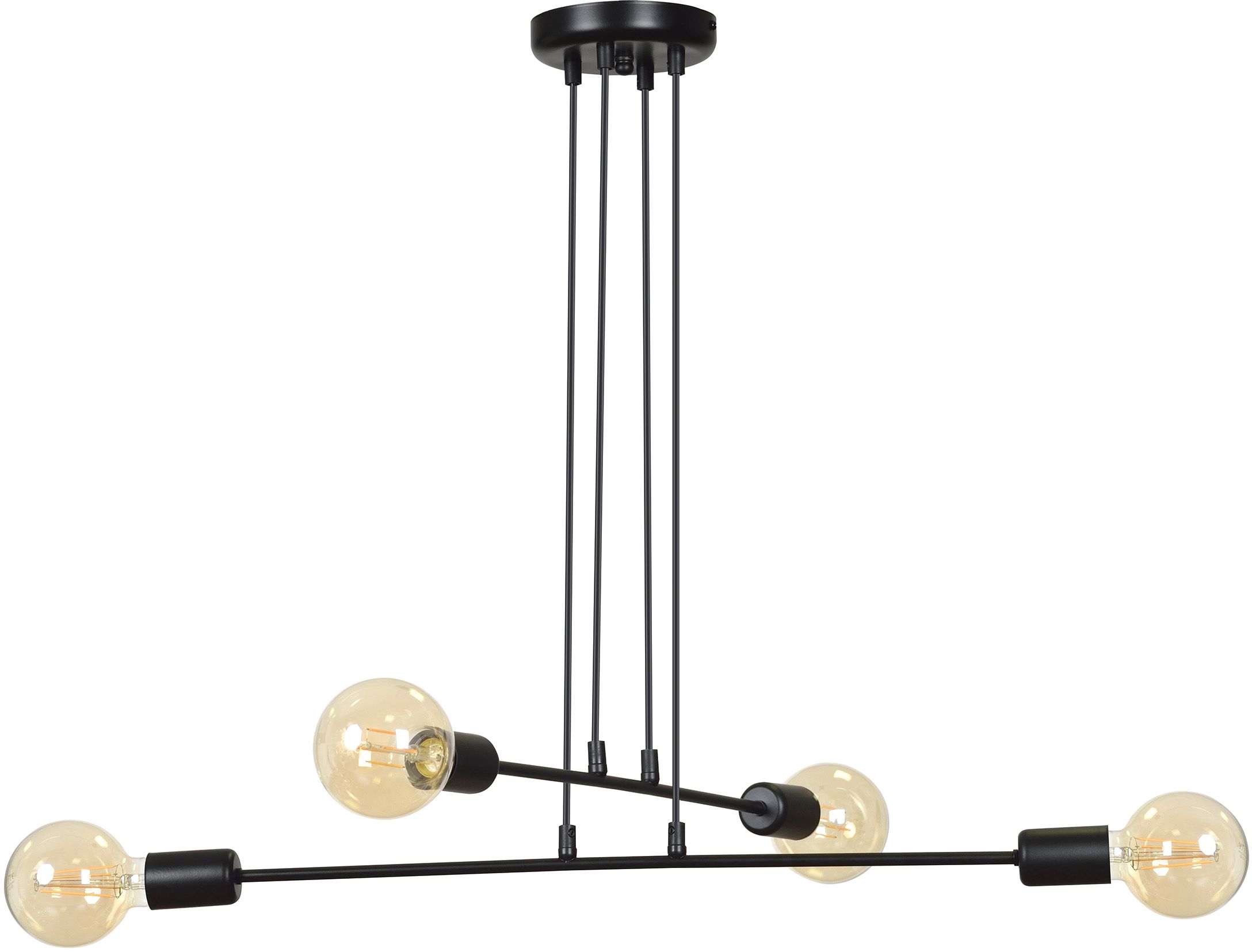 Emibig Multipo závěsné svítidlo 4x15 W černá 696/4