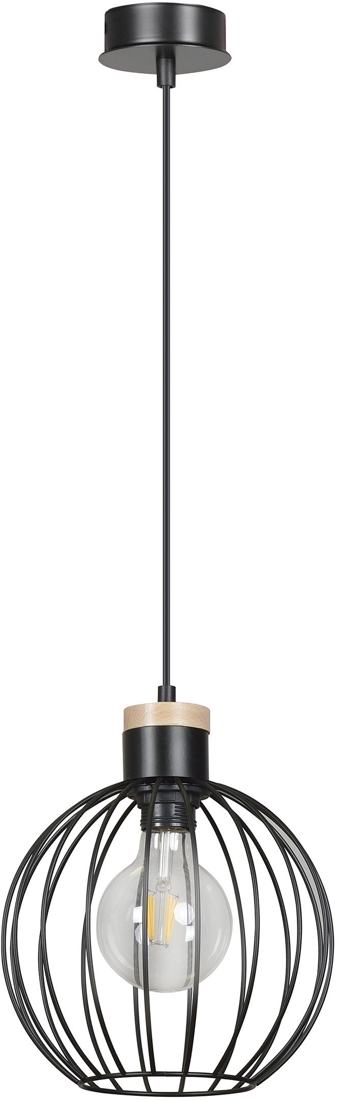 Emibig Barbado závěsné svítidlo 1x15 W černá 754/1