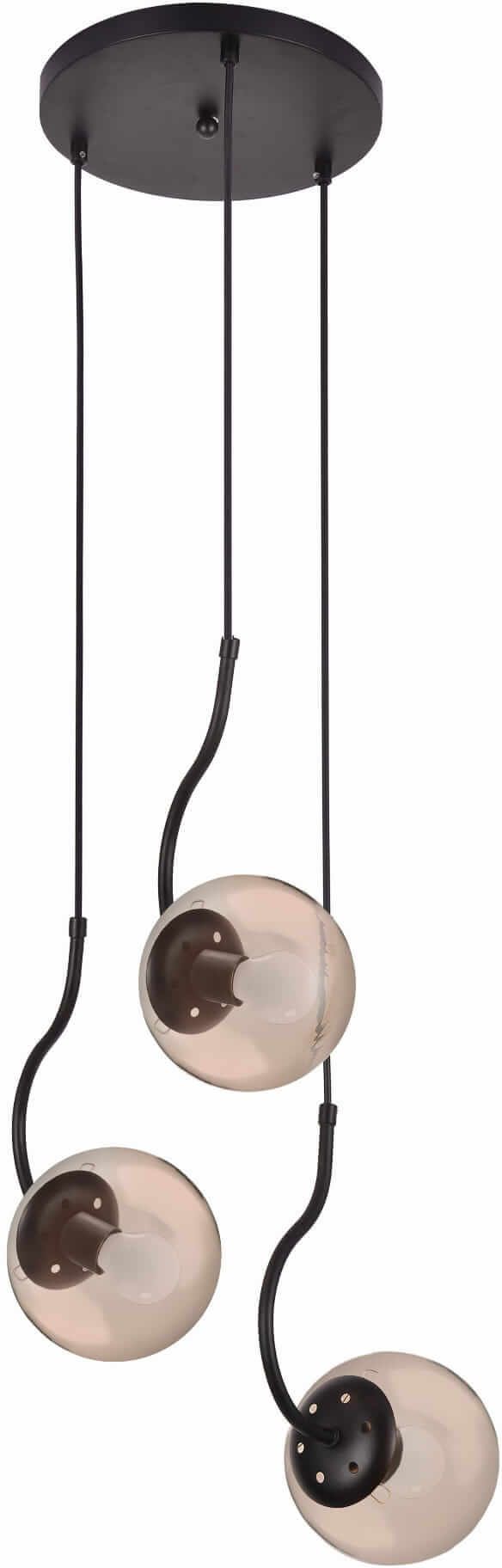 Light Prestige Hook závěsné svítidlo 3x40 W černá-jantarová LP-125/3PBK