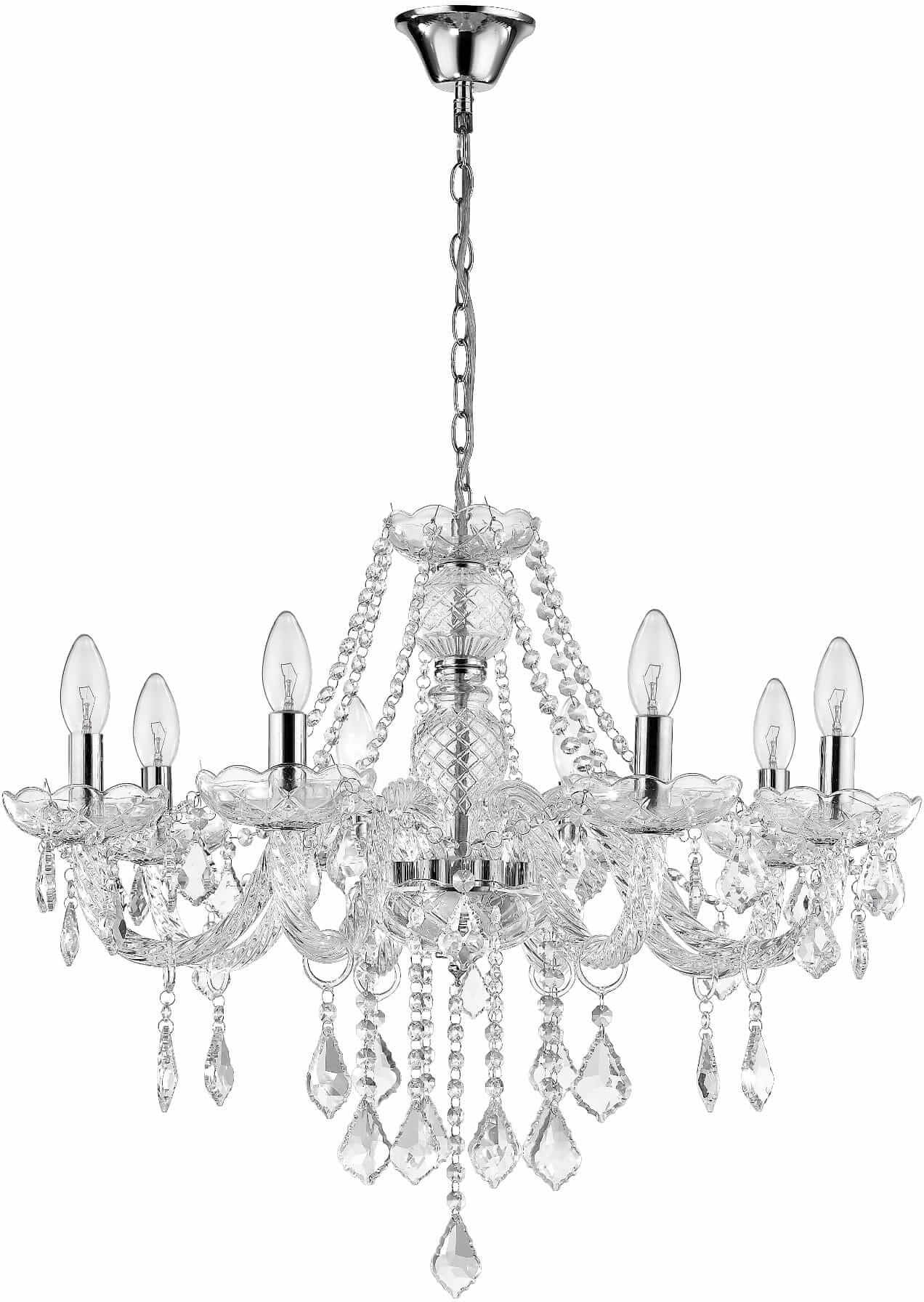 Light Prestige Cristallo závěsné svítidlo x60 W průhledná LP-2940/8P