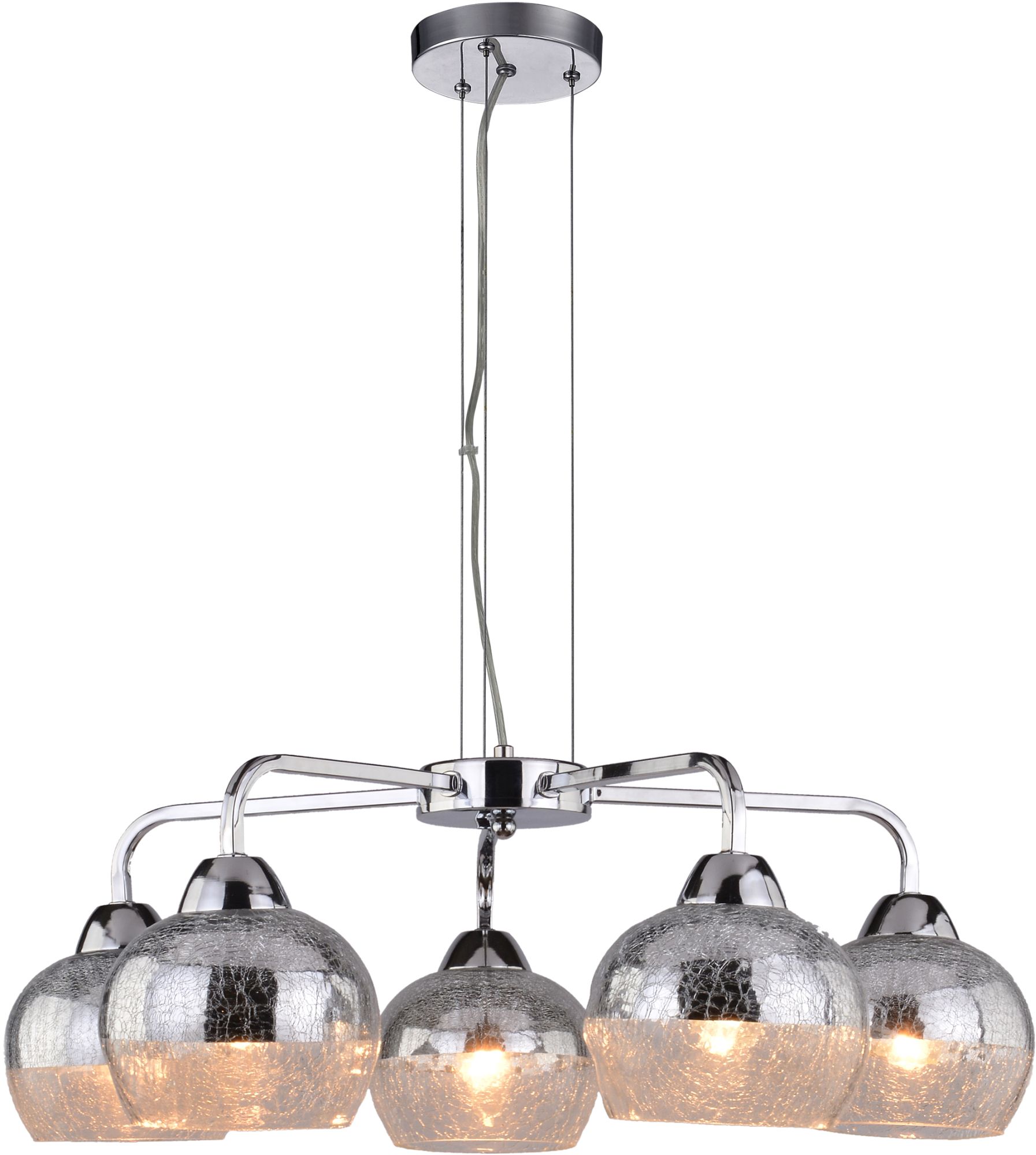 Candellux Cromina závěsné svítidlo 5x60 W chrom 35-56375