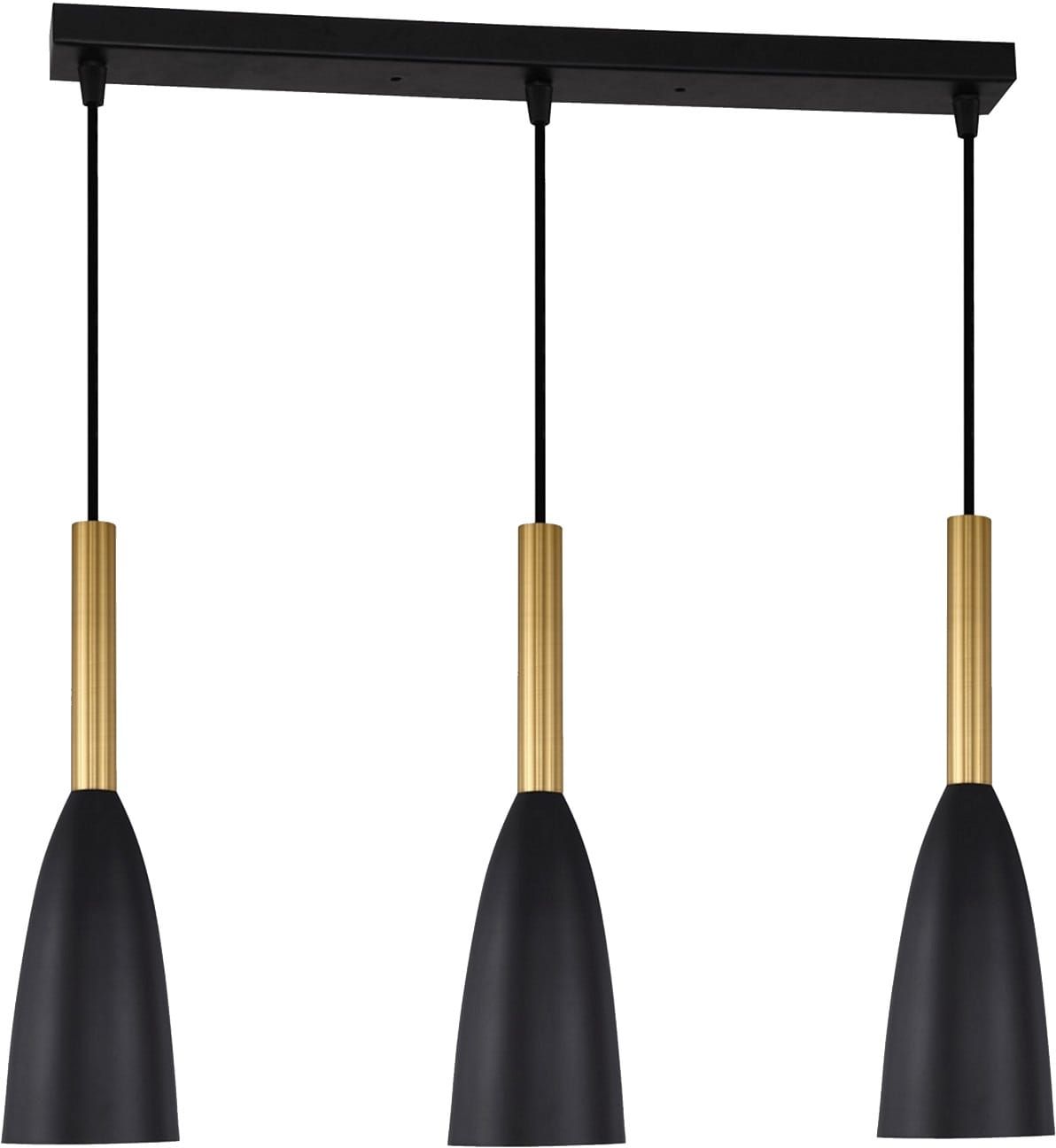Light Prestige Solin závěsné svítidlo 3x60 W černá-zlatá LP-181/3LBK/GD
