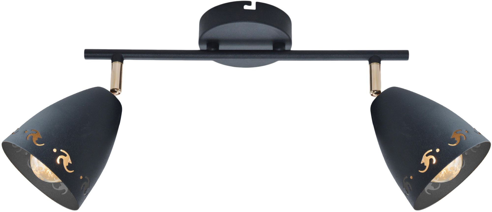 Candellux Coty stropní světlo 2x40 W černá 92-67166