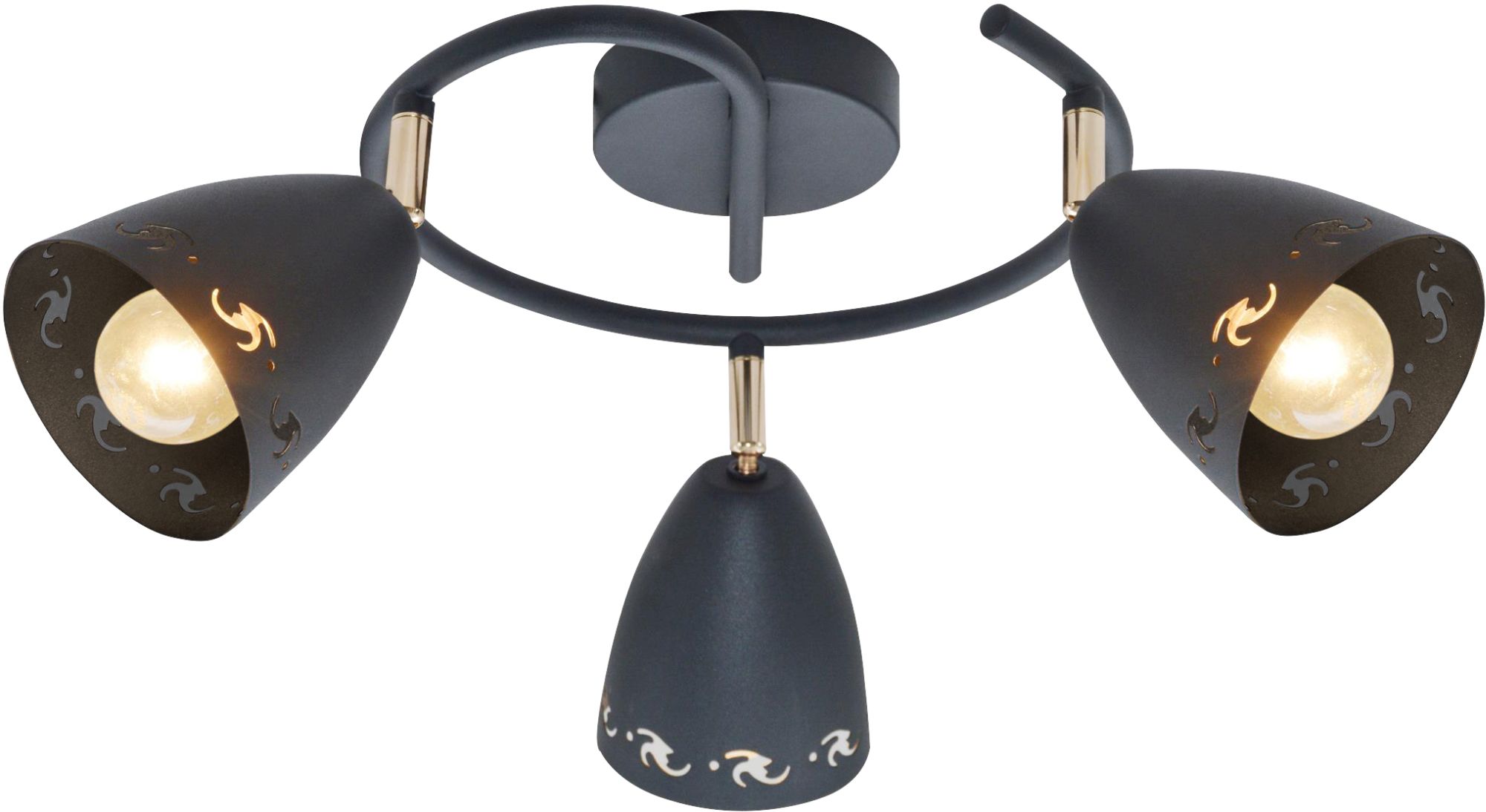 Candellux Coty stropní světlo 3x40 W černá 98-67180