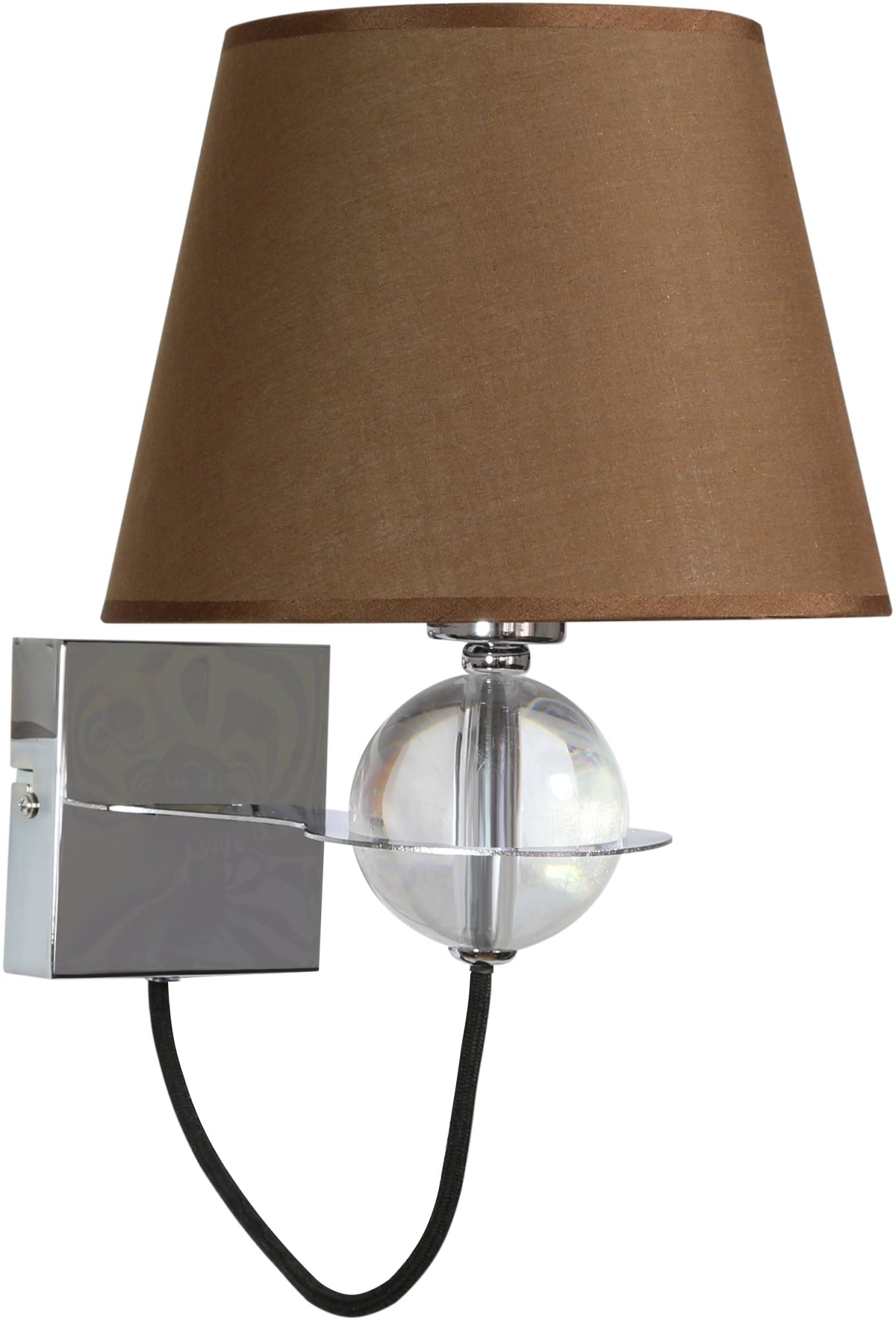 Candellux Tesoro nástěnné svítidlo 1x40 W chrom-hnědá 21-29539