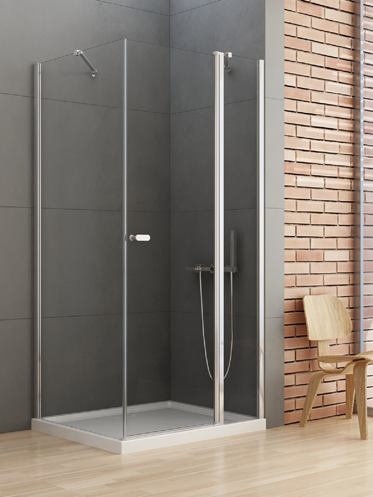 New Trendy New Soleo sprchový kout 90x90 cm čtvercový chrom lesk/průhledné sklo K-0395