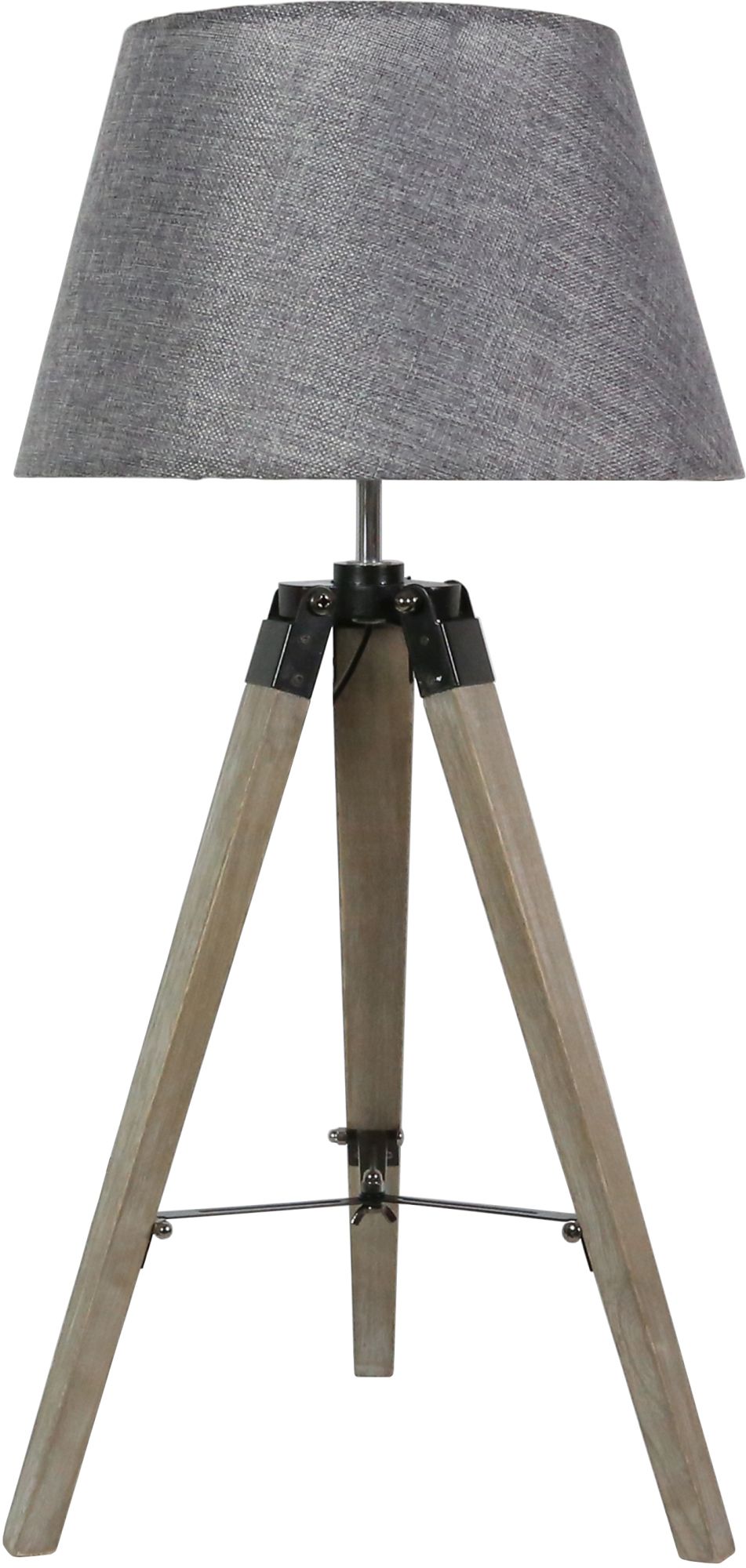 Candellux Lugano stolní lampa 1x60 W šedá-dřevo 41-31150