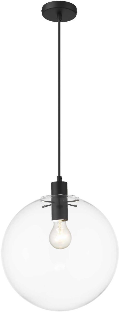 Light Prestige Puerto závěsné svítidlo 1x50 W černá-průhledná LP-004/1PLBK