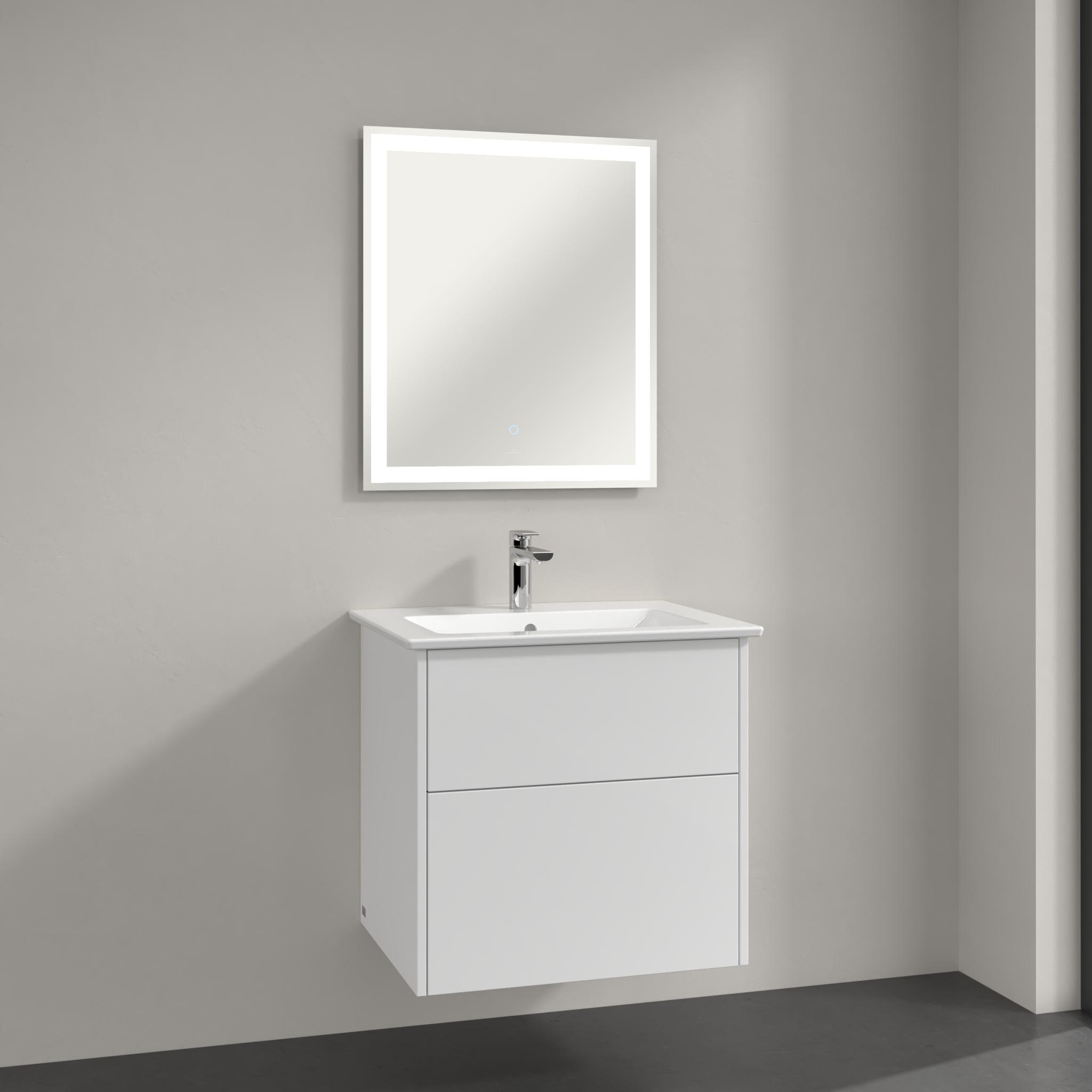 Villeroy & Boch Finero umyvadlo se skříňkou a zrcadlem 65 cm bílá S00301DHR1