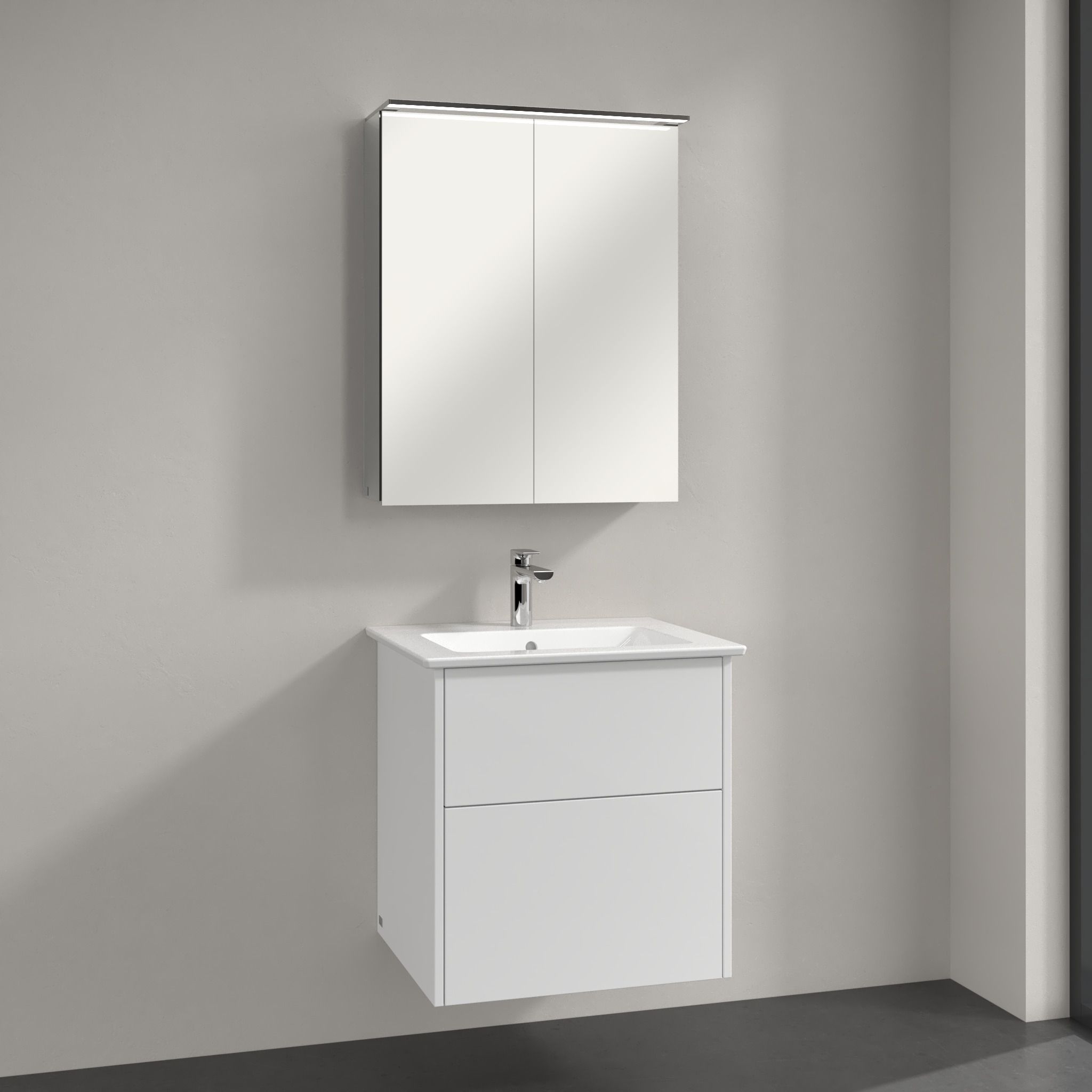 Villeroy & Boch Finero umyvadla se skříňkou 60 cm bílá S00400DHR1