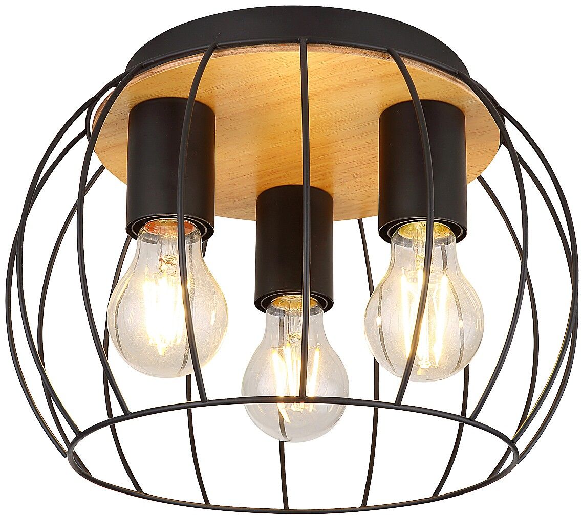 Rabalux Kamala stropní světlo 3x25 W černá-dřevo 5293