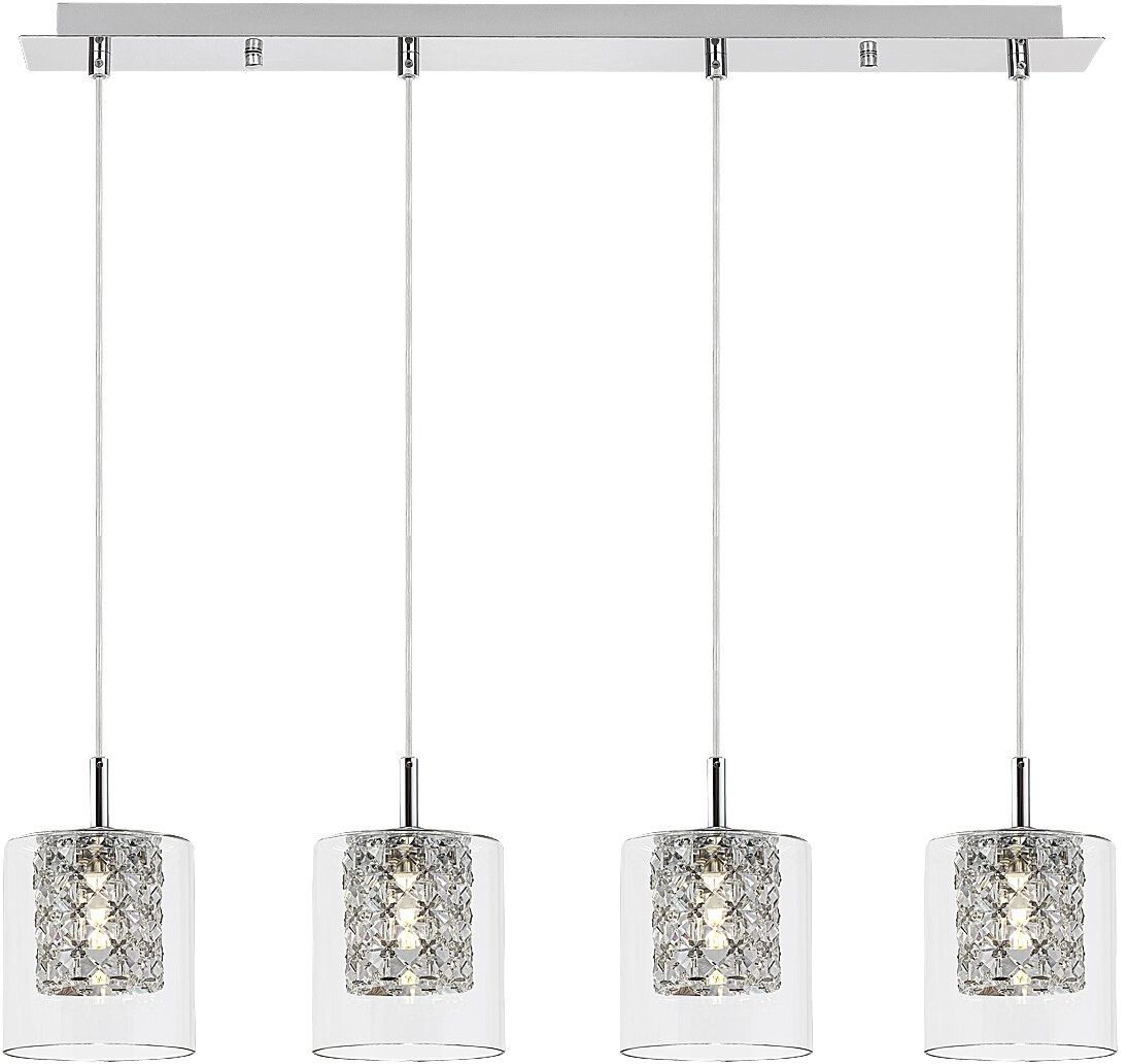 Rabalux Duchess závěsné svítidlo 4x40 W chrom-průhledná 3116