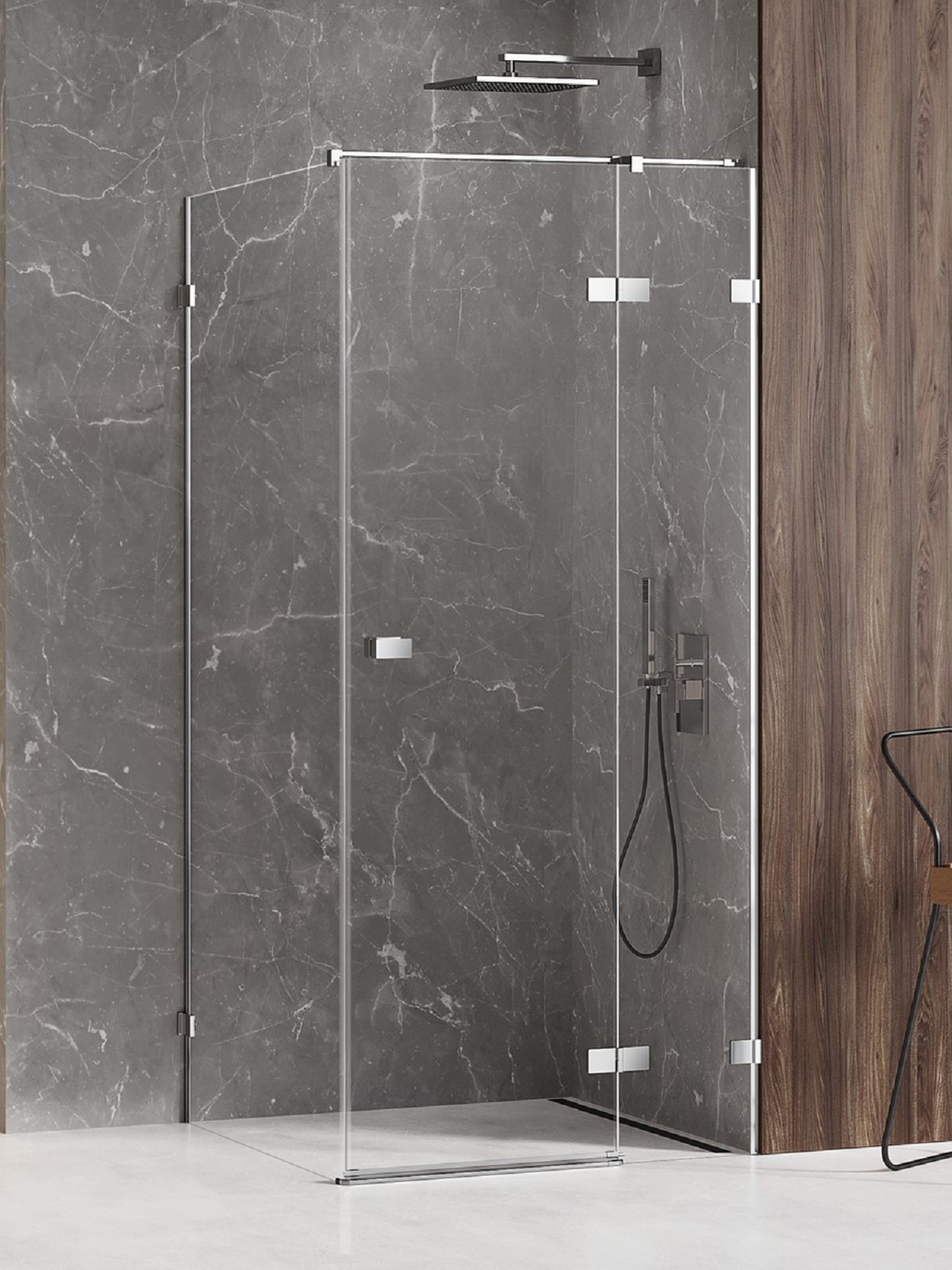 New Trendy Avexa sprchový kout 100x80 cm obdélníkový chrom lesk/průhledné sklo EXK-1462