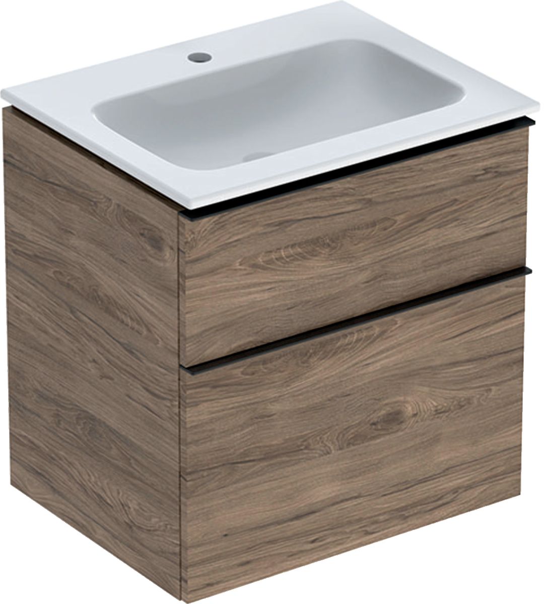 Geberit iCon umyvadla se skříňkou 60 cm ořechová 502.335.JR.1