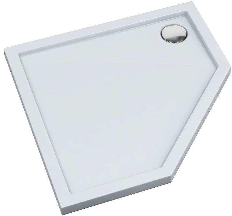Schedpol Corrina New pětiúhelníková sprchová vanička x80 cm bílá 912072