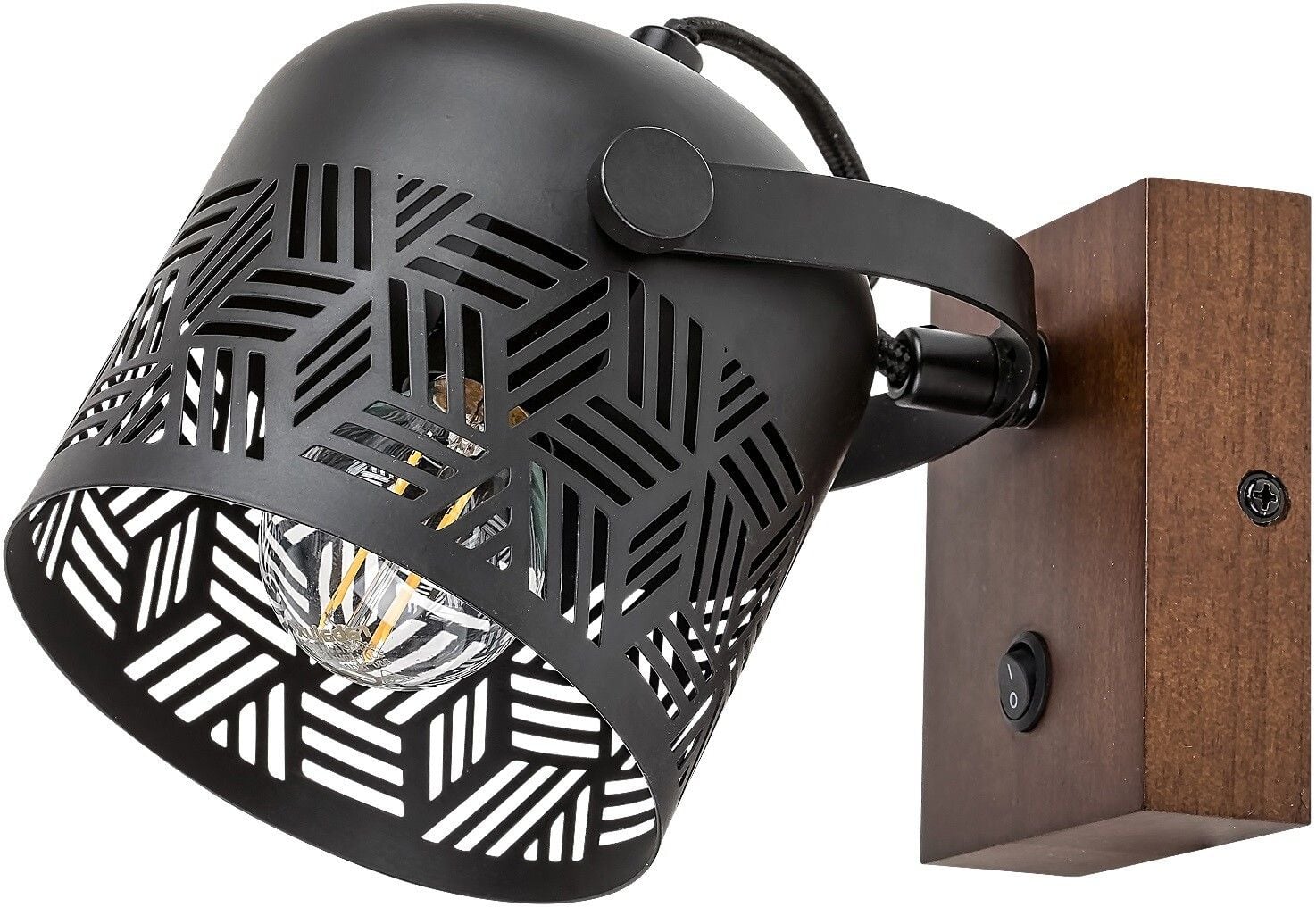 Rabalux Rotem nástěnné svítidlo 1x40 W černá-dřevo 3298