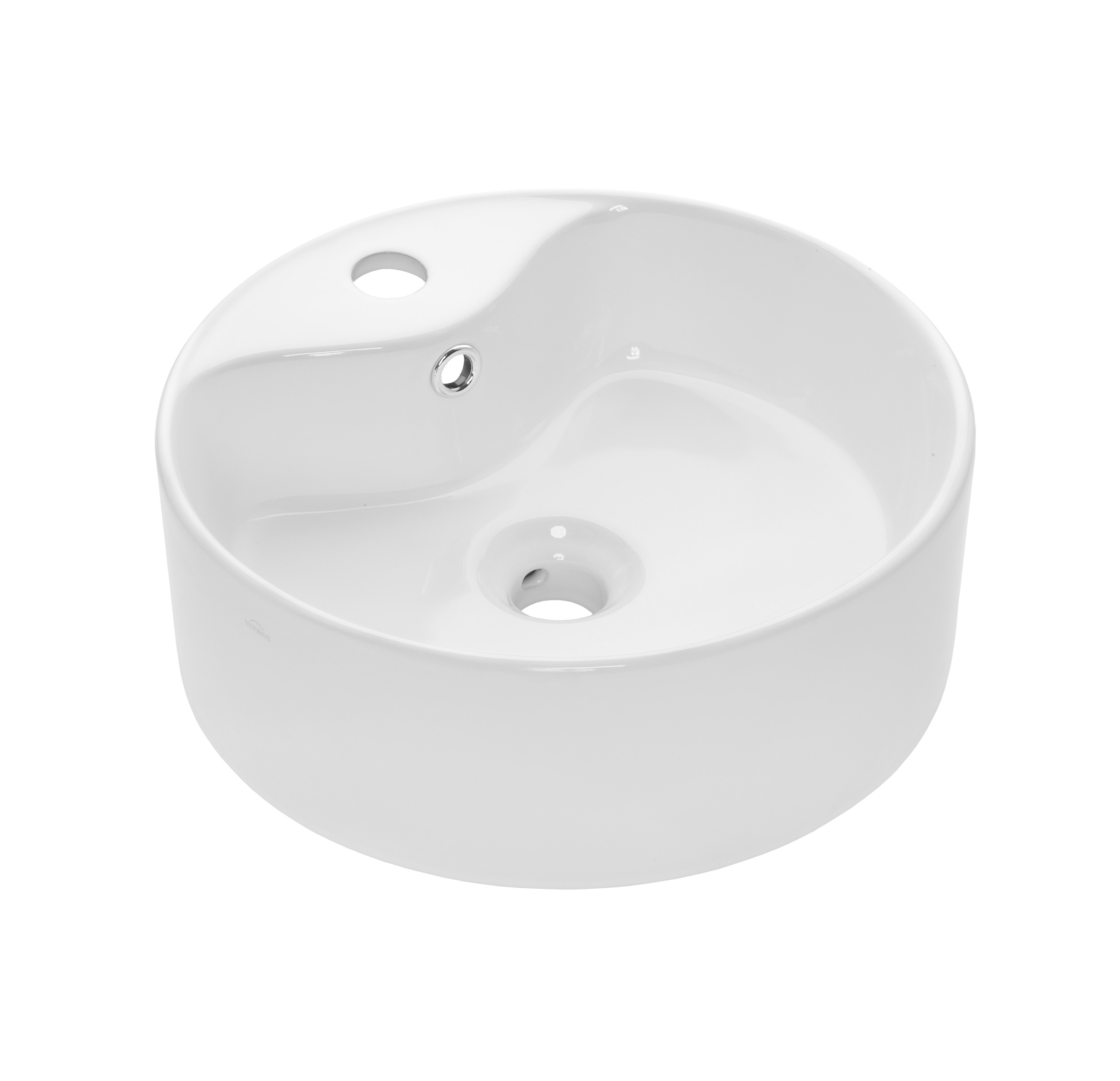 Invena Granada umyvadlo 47x47 cm kulatý na pult bílá CE-45-001