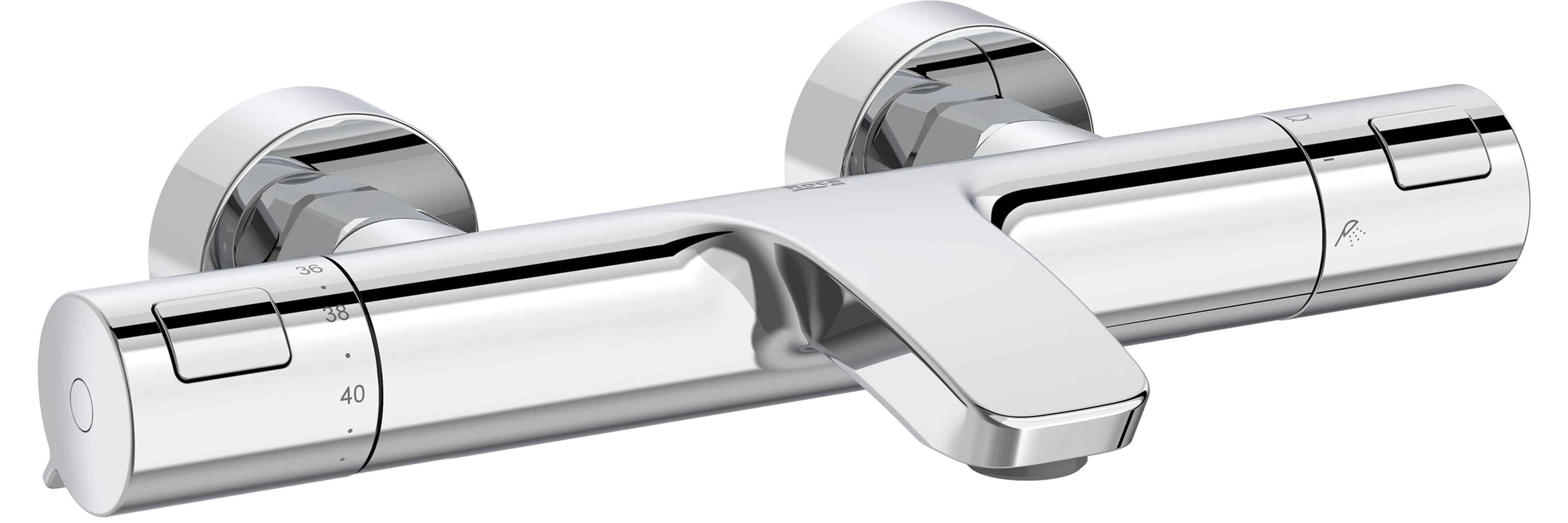 Roca T-500 vanová baterie na stěnu s termostatem chrom A5A1E18C00