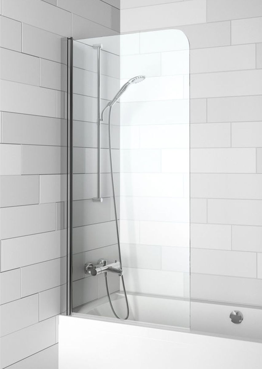 Riho Novik vanová zástěna 75 cm jednodílný chrom lesk/čiré sklo G003043120